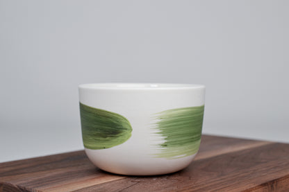 Simple cup, green line, 200ml 