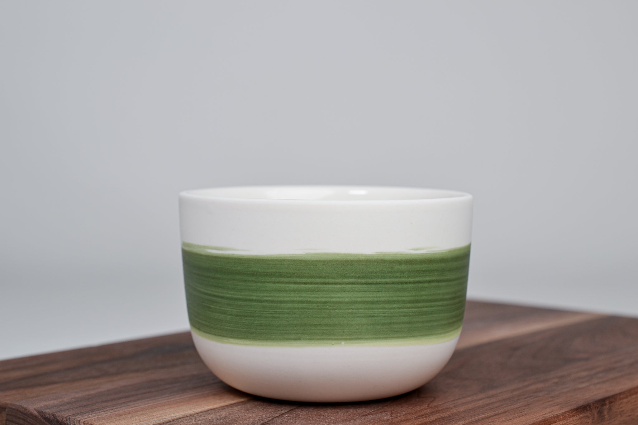 Simple cup, green line, 200ml 