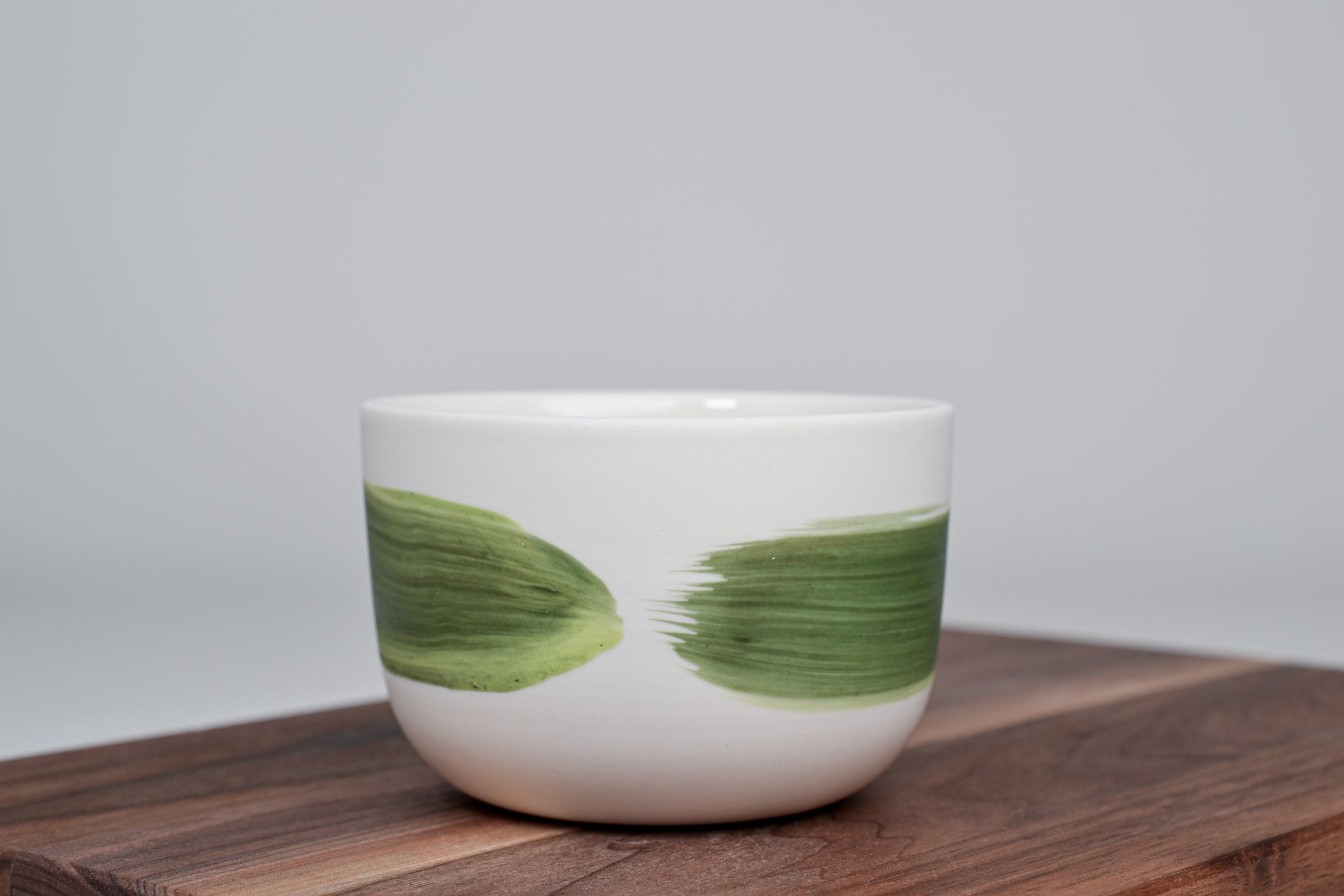 Simple cup, green line, 200ml 
