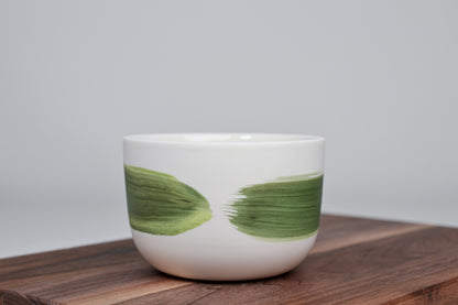 Simple cup, green line, 200ml 