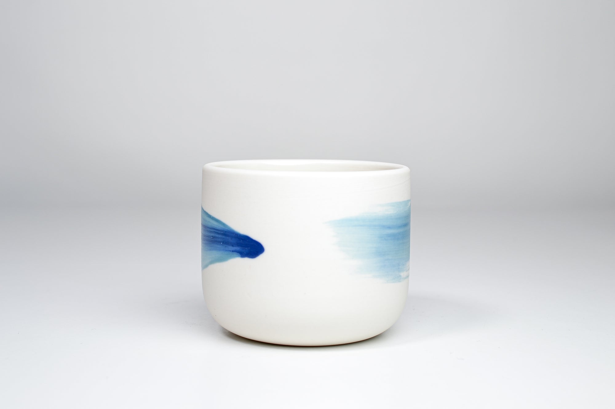 Simple cup, blue line, 200ml