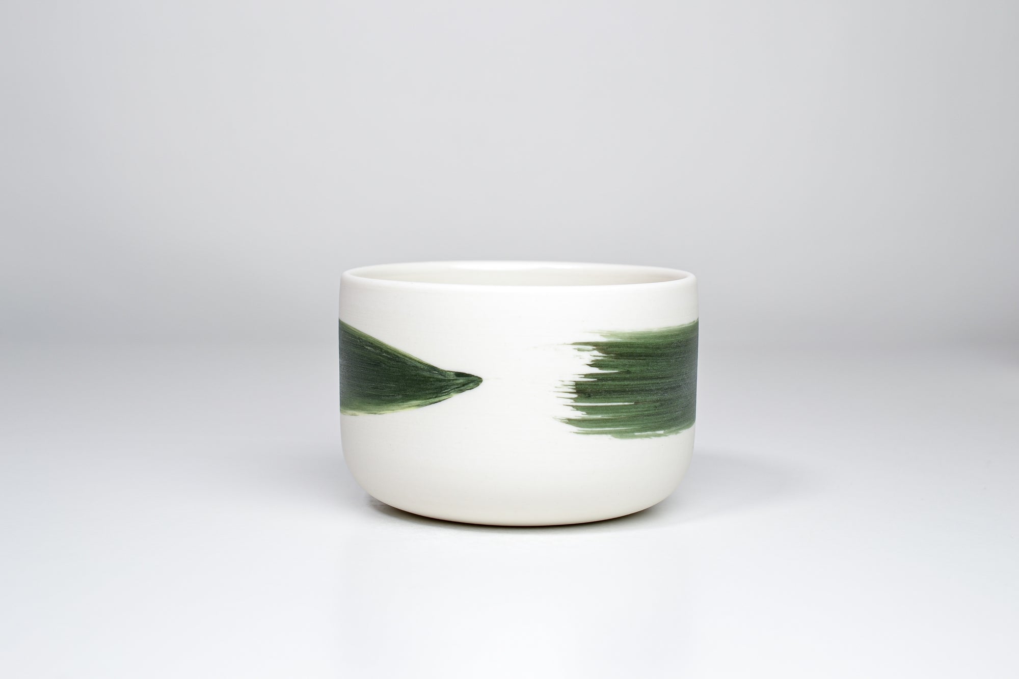 Simple cup, green line, 300ml