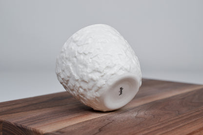 Textured coffee mug, creamy white