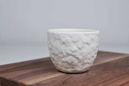 Textured coffee mug, creamy white