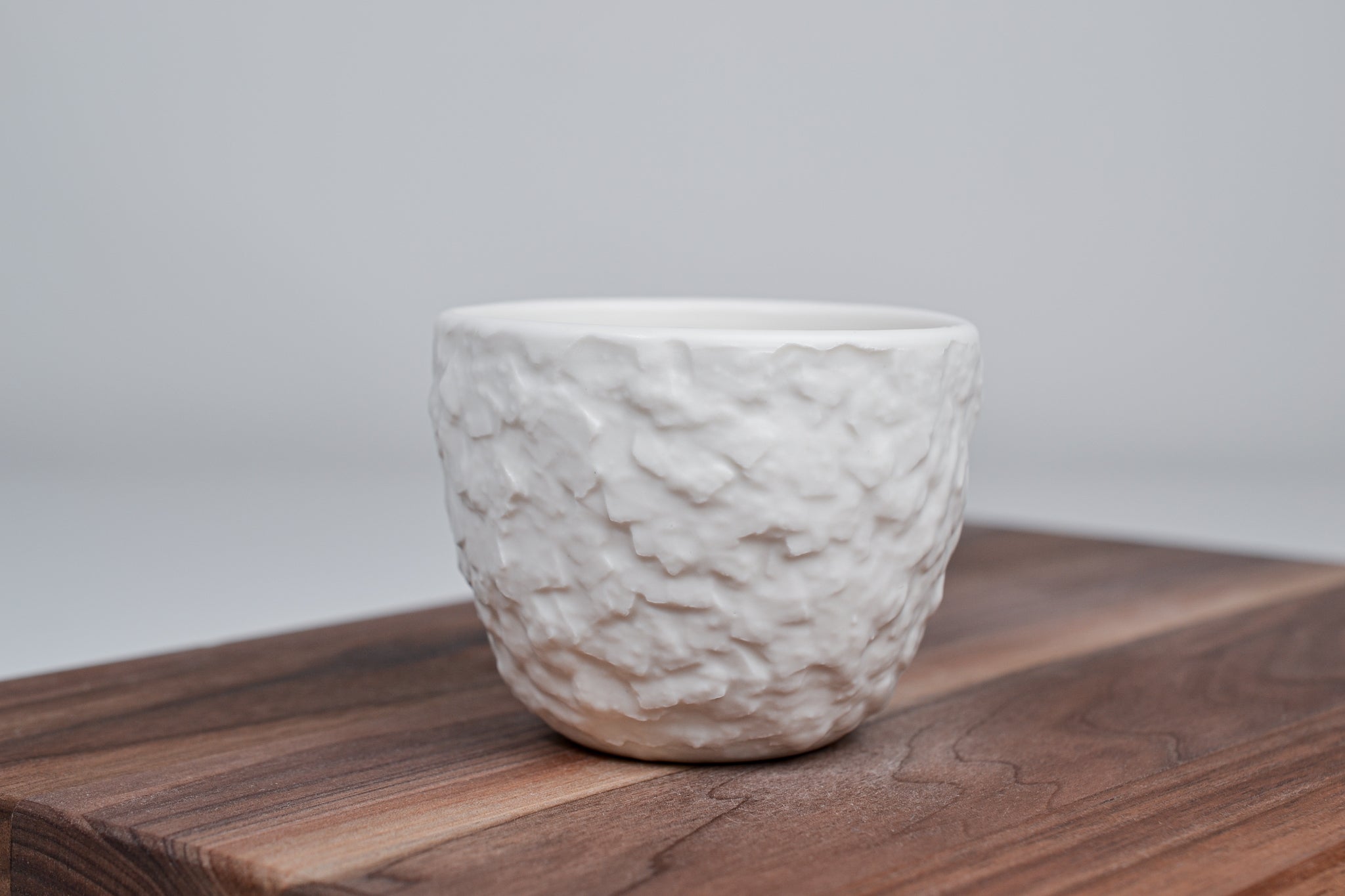 Textured coffee mug, creamy white