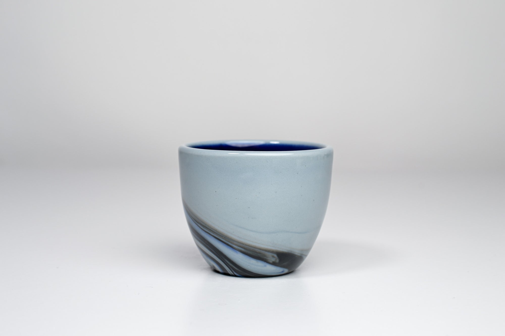 Smoke cup, blue silk & black - 110ml