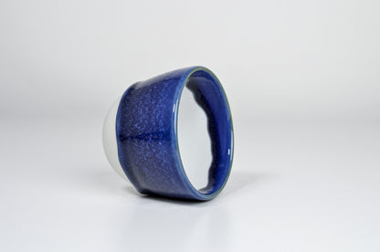 Simple blue cup with dripping glaze- 200ml