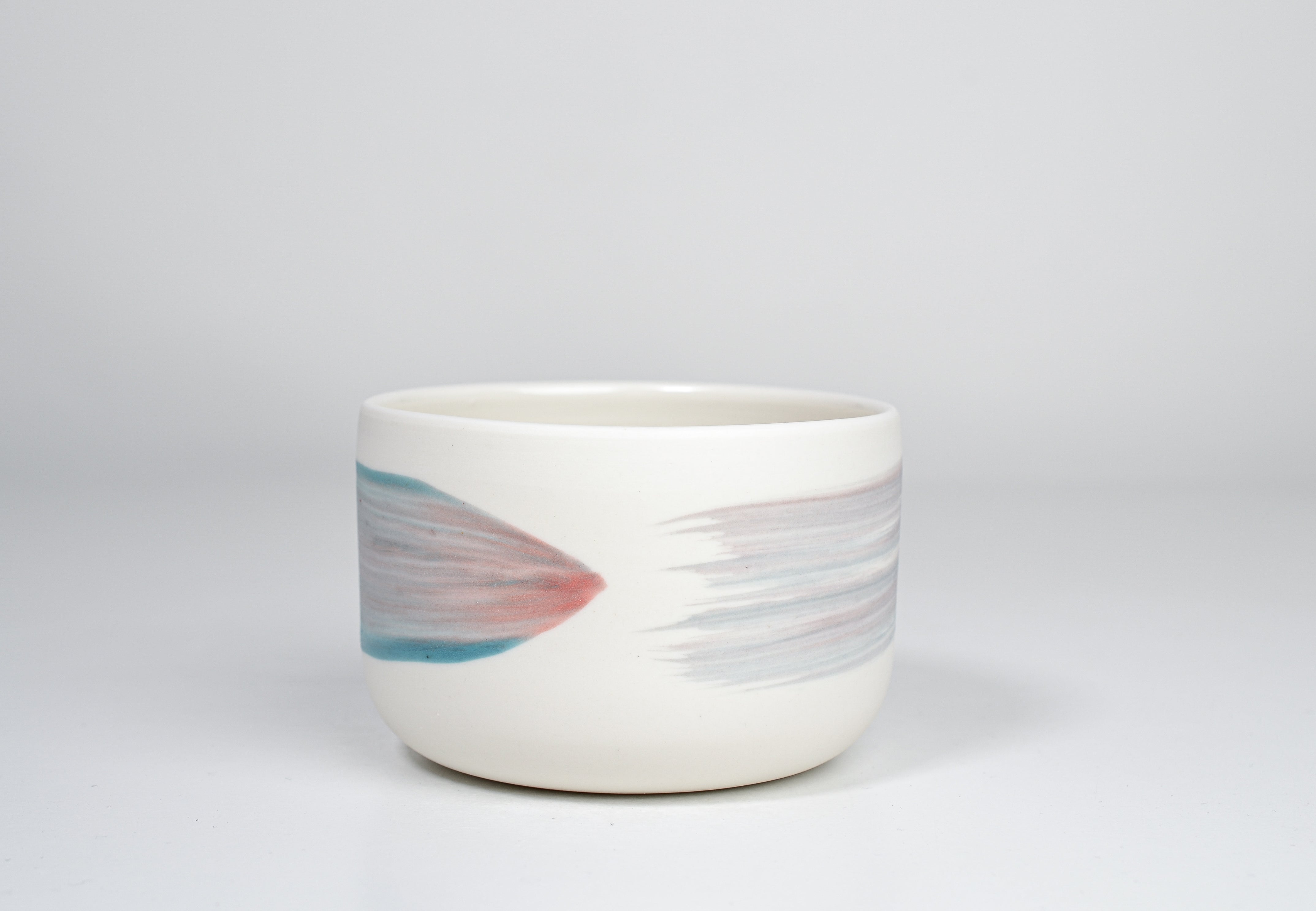 Simple cup, rainbow line, 300ml