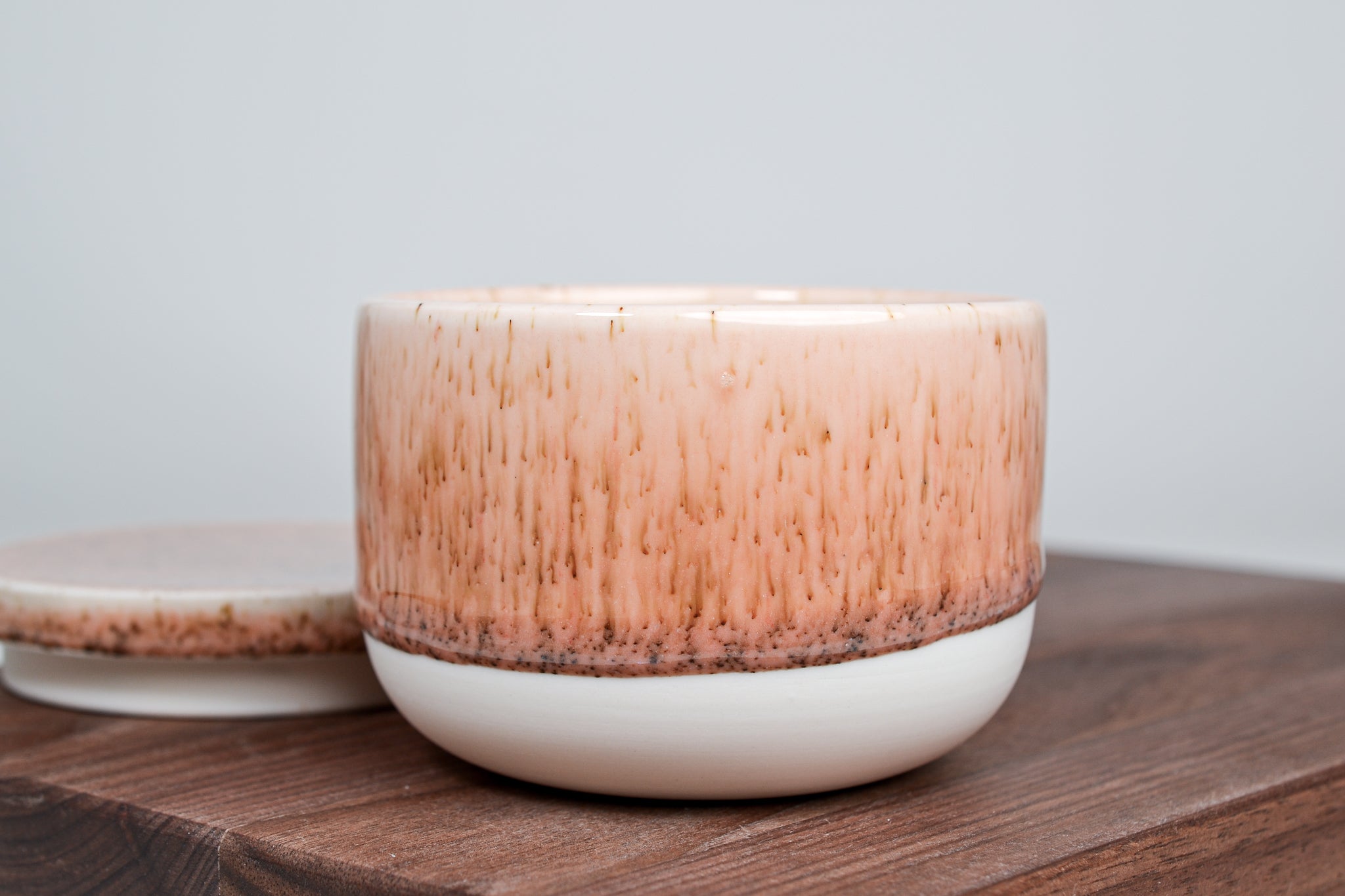 Simple sugar jar, peach blossom, 300ml cup with a lid