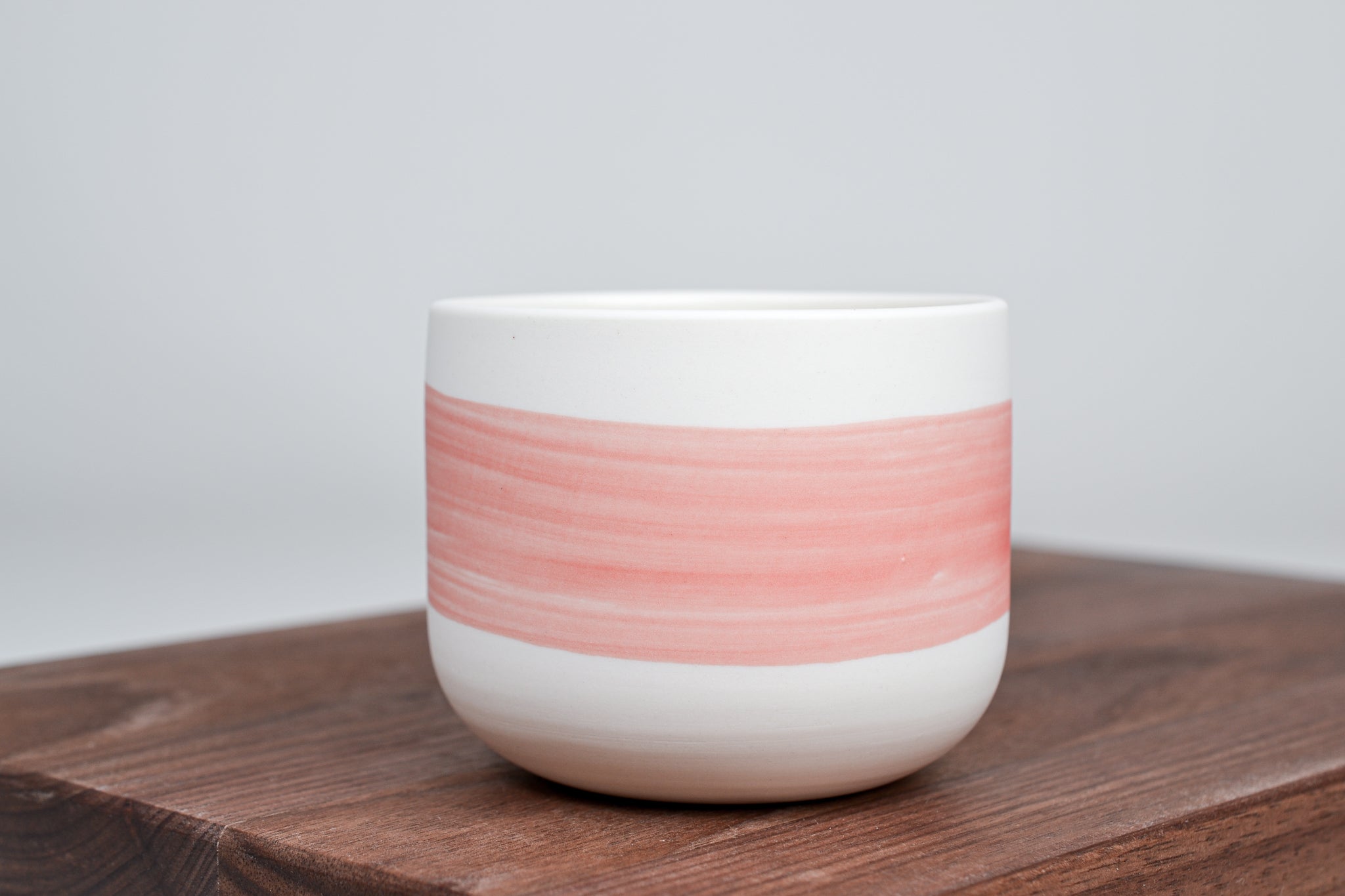 Cherry pink line - Simple cup for coffee - 200ml
