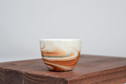 Smoke cup, white with black - 125 ml - Glossy version