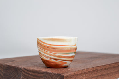 Smoke cup, white with black - 125 ml - Glossy version