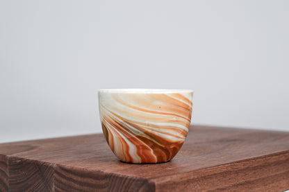 Smoke cup, white with black - 125 ml - Glossy version