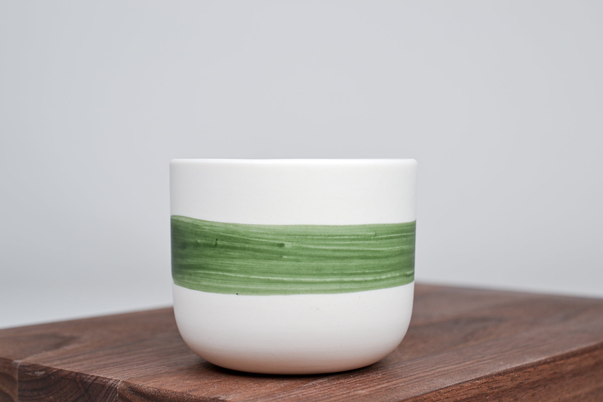 Simple cup, green line, 210ml