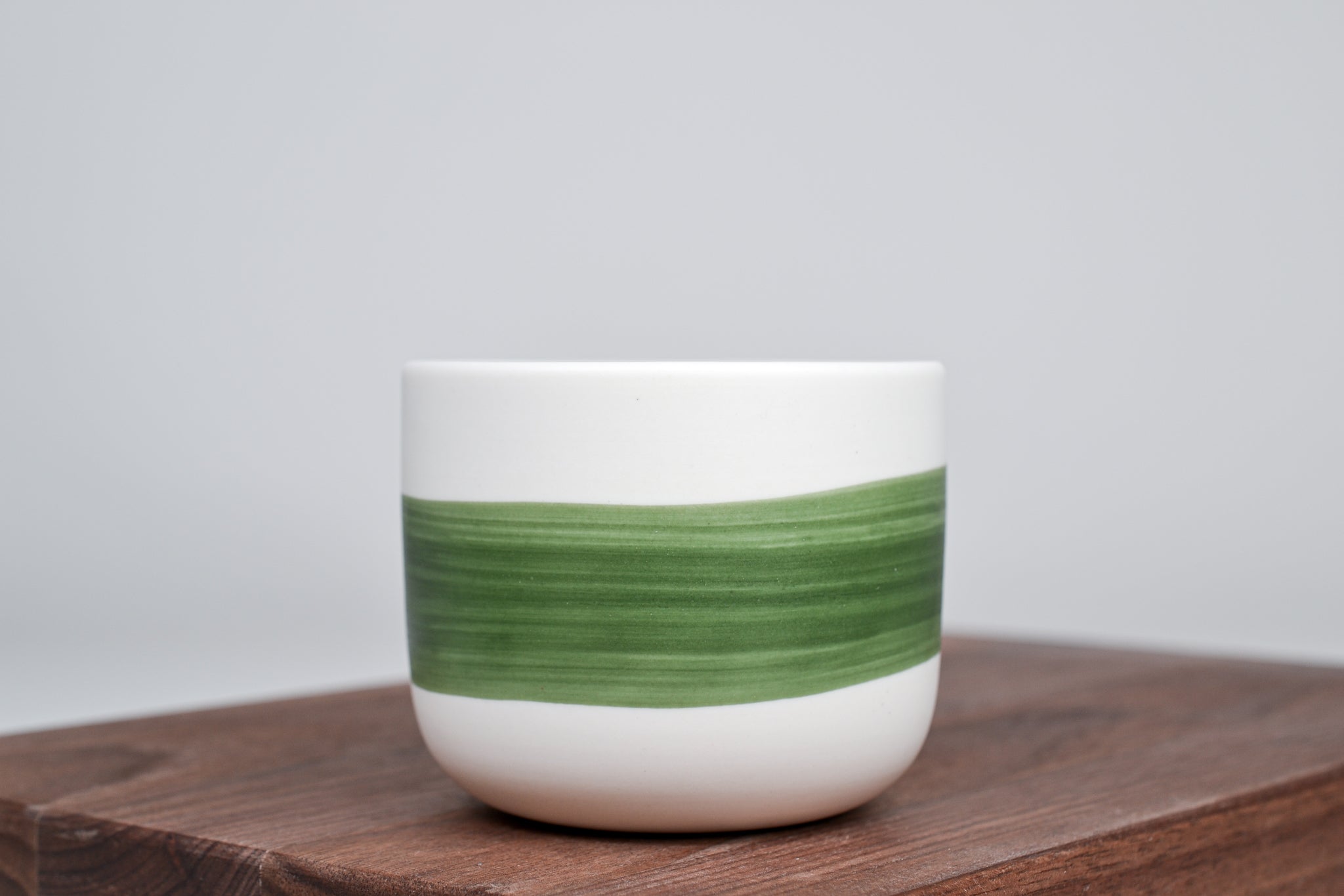 Simple cup, green line, 210ml