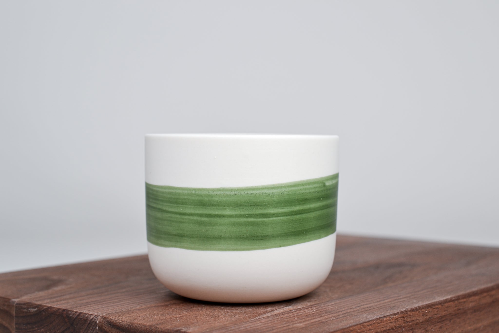 Simple cup, green line, 210ml