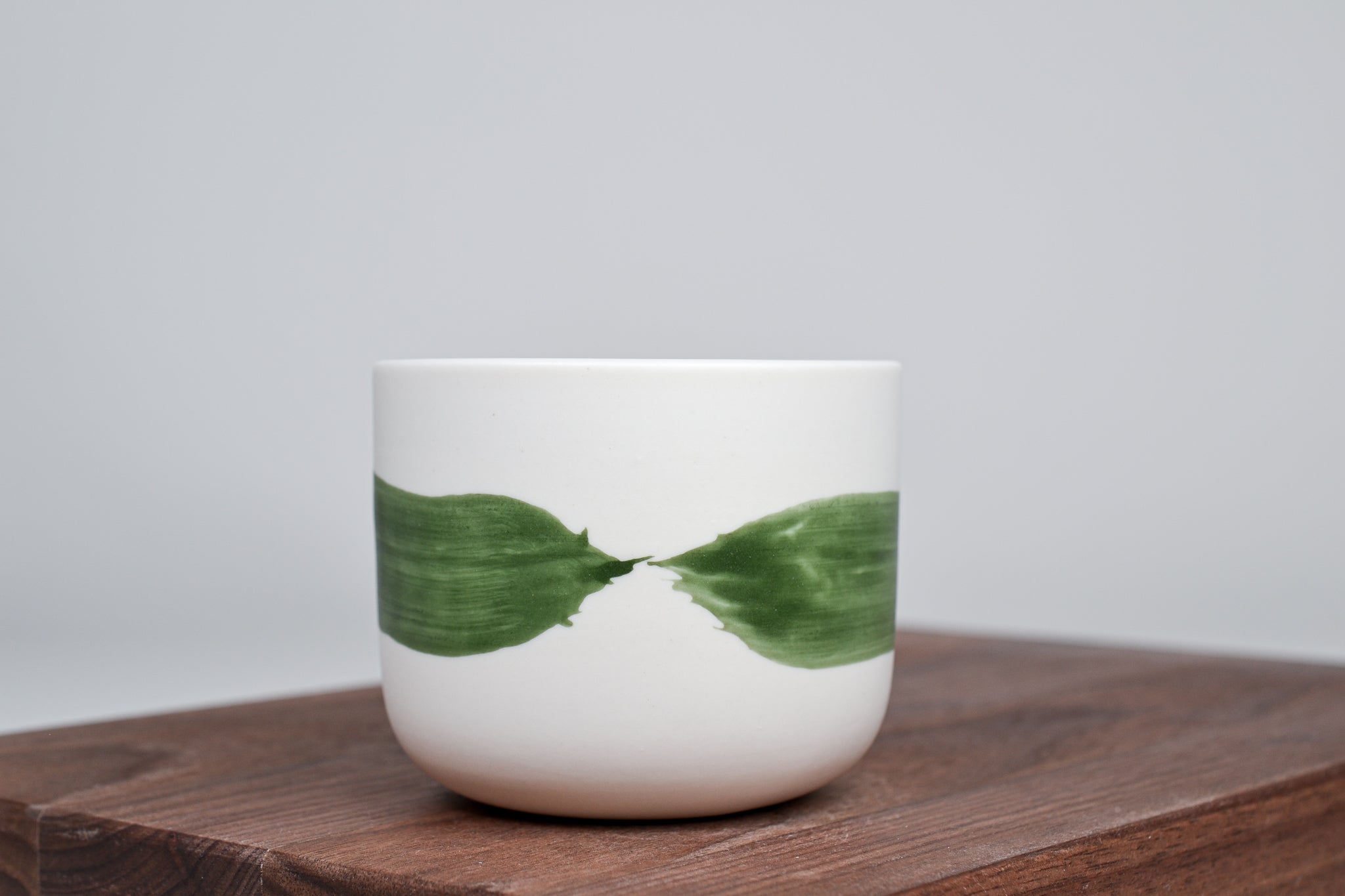 Simple cup, green line, 210ml
