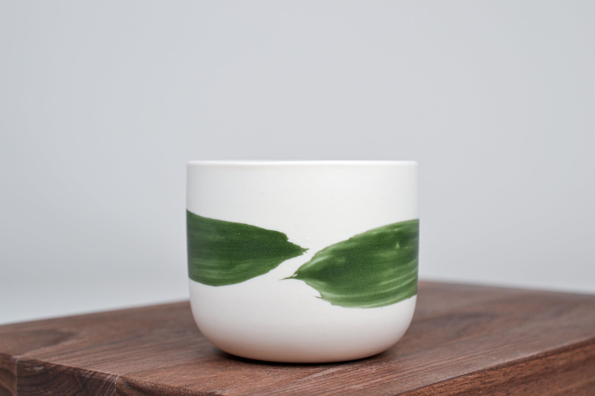 Simple cup, green line, 210ml