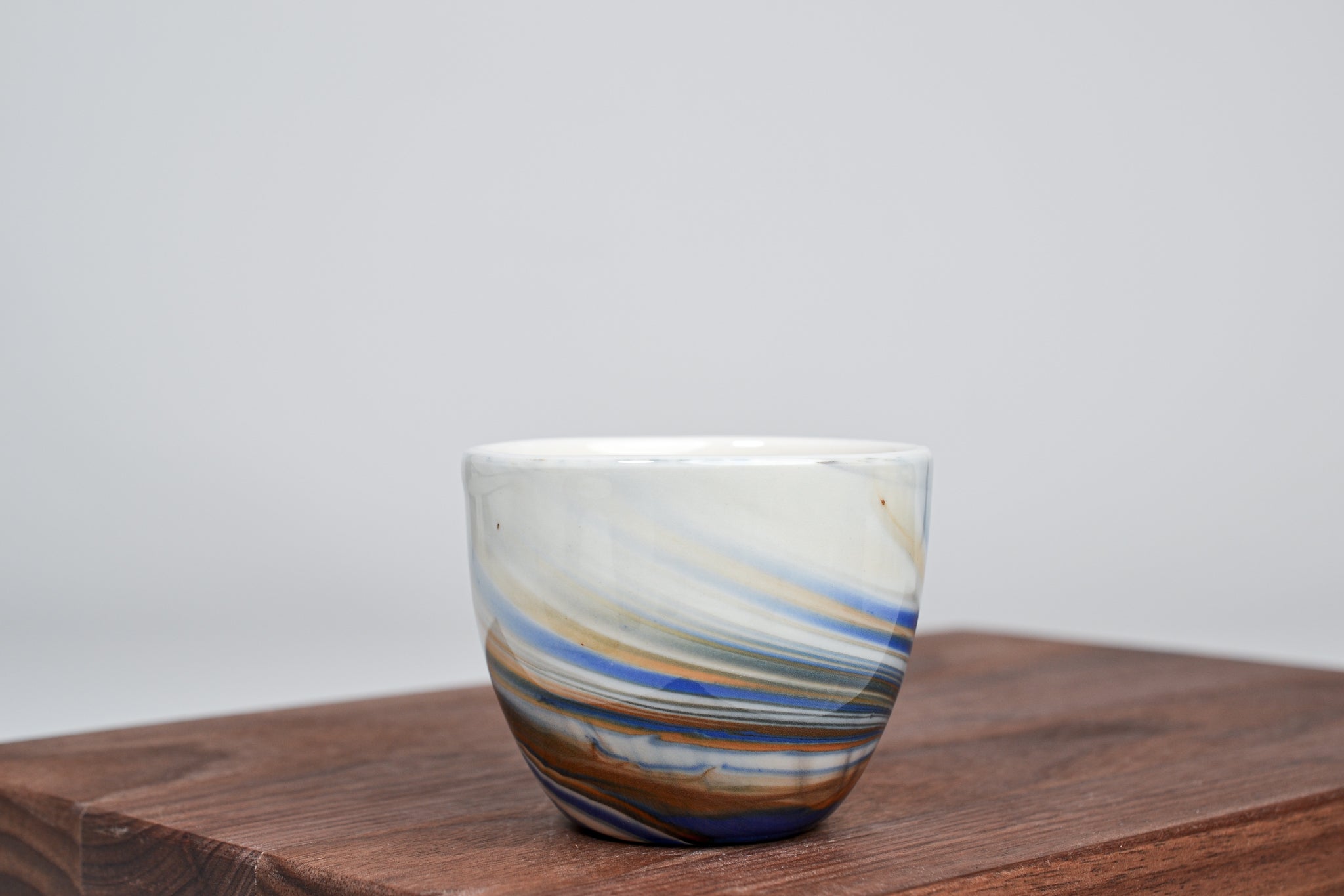 Smoke cup, bronze&blue glossy finish - 125ml
