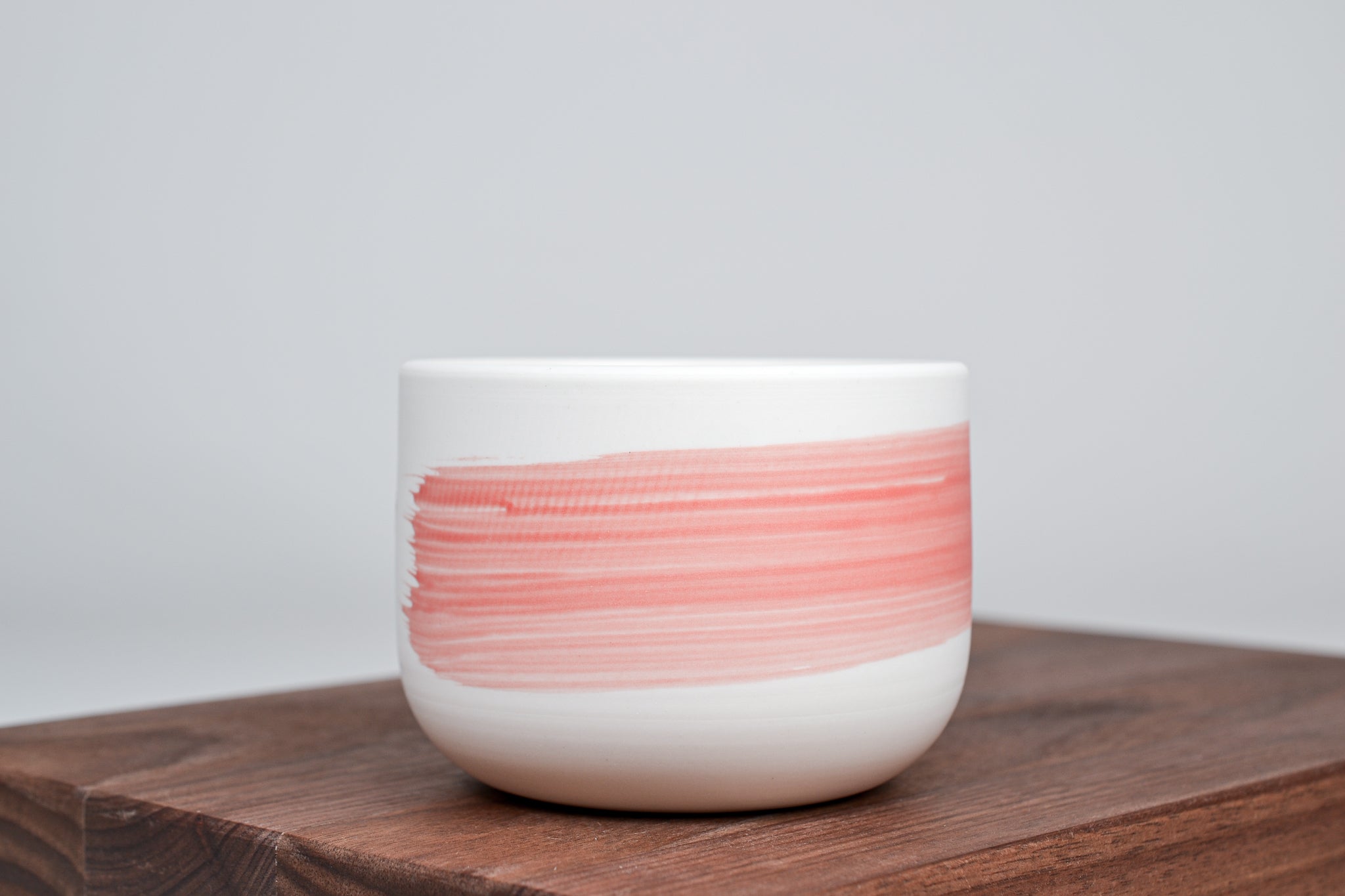 Cherry pink line - Simple cup for coffee - 300ml