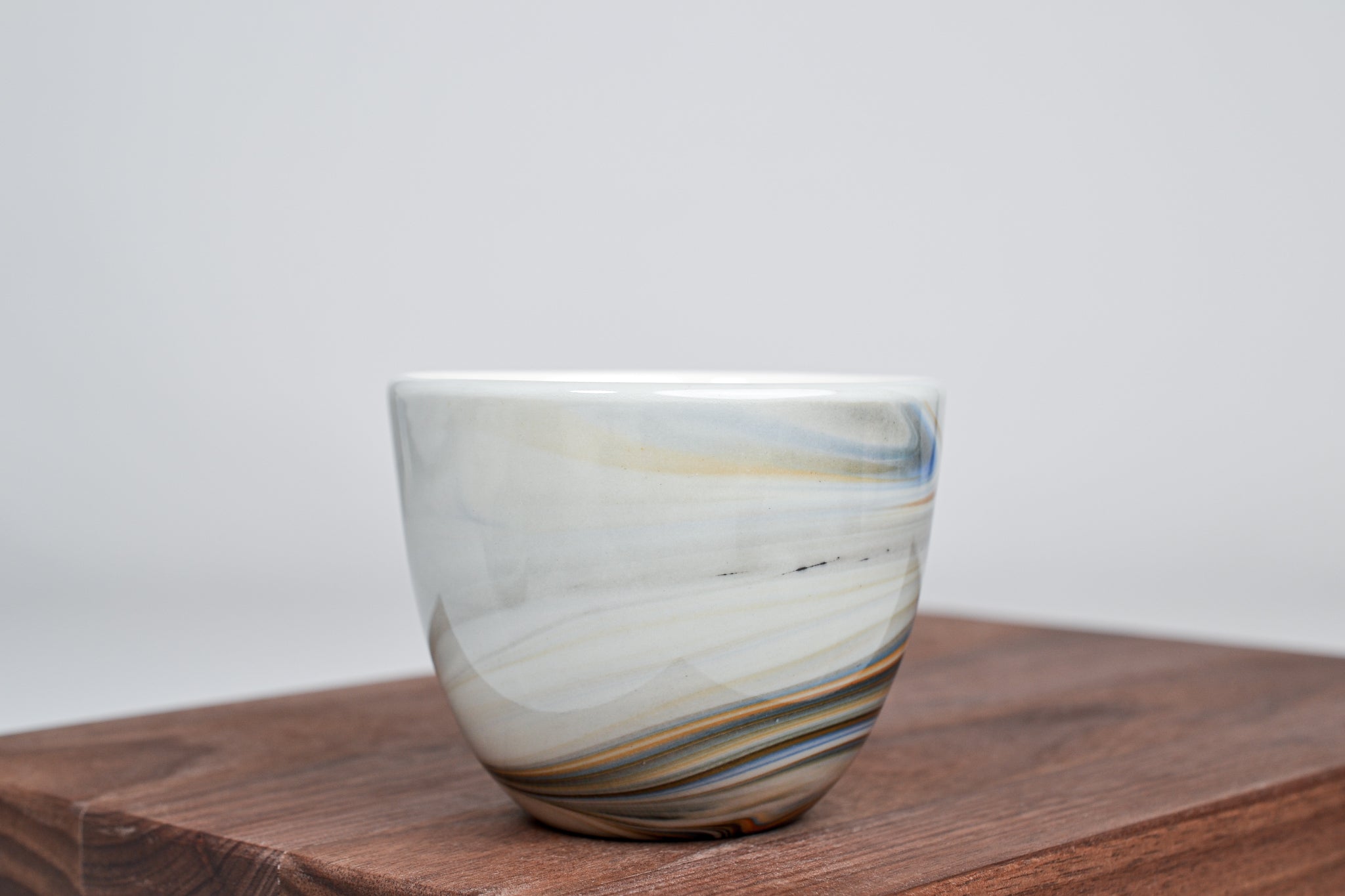Smoke cup, bronze&blue - 200 ml glossy version