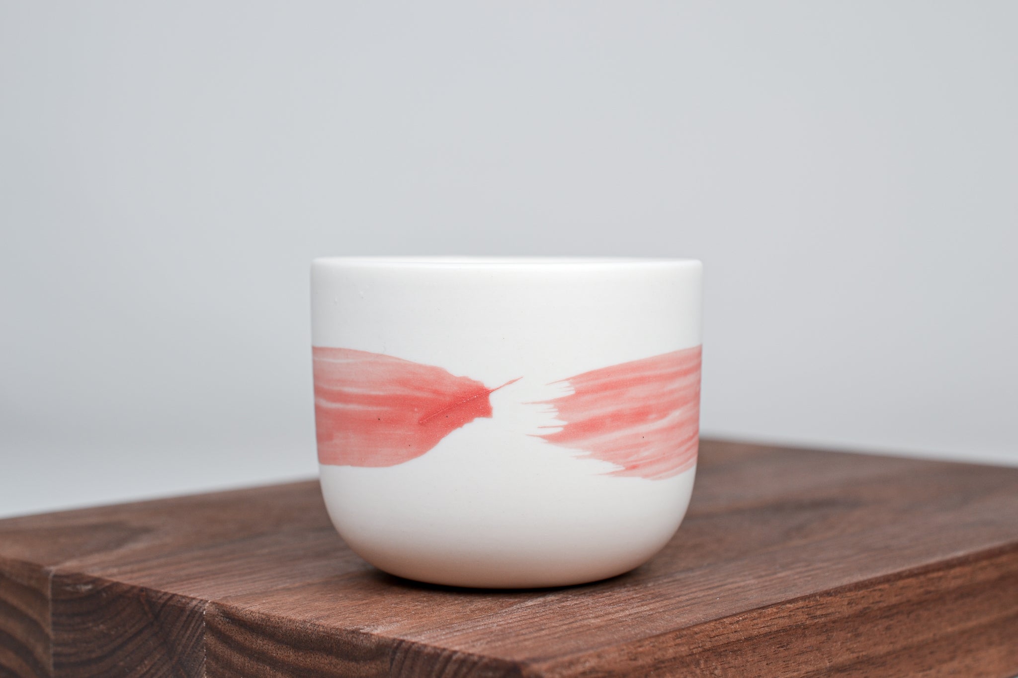 Cherry pink line - Simple cup for coffee - 200ml