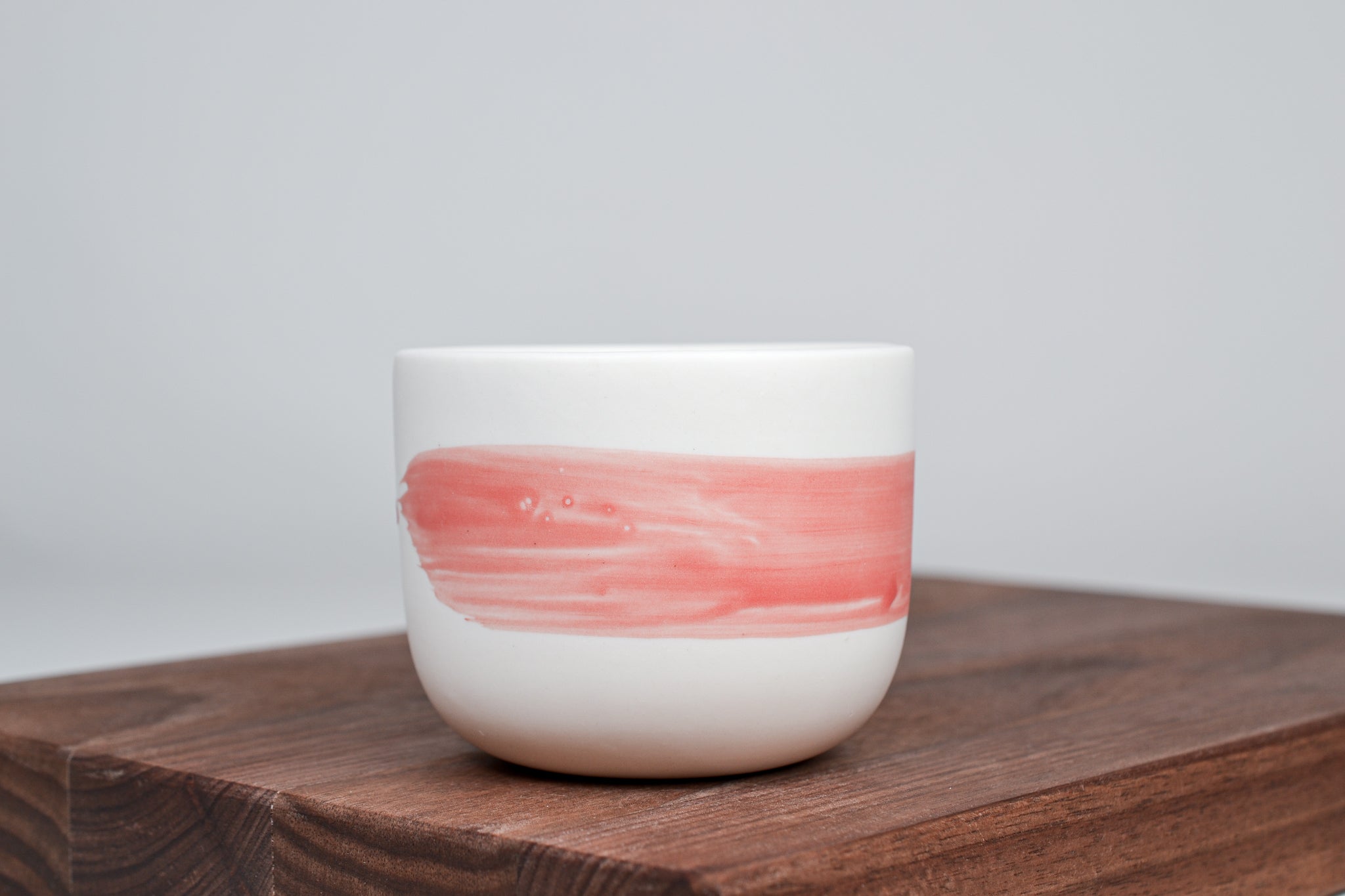 Cherry pink line - Simple cup for coffee - 200ml