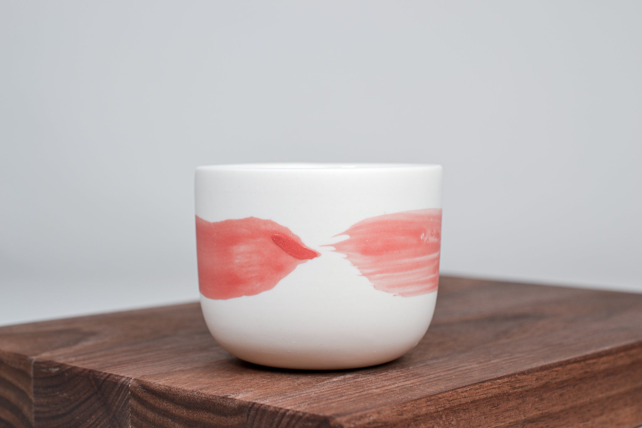 Cherry pink line - Simple cup for coffee - 200ml