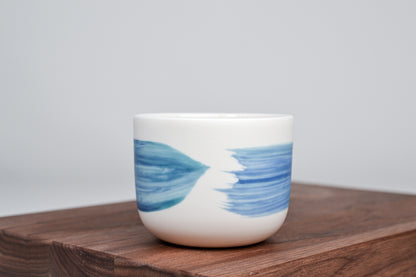 Blue&green line - Simple cup for coffee - 200ml