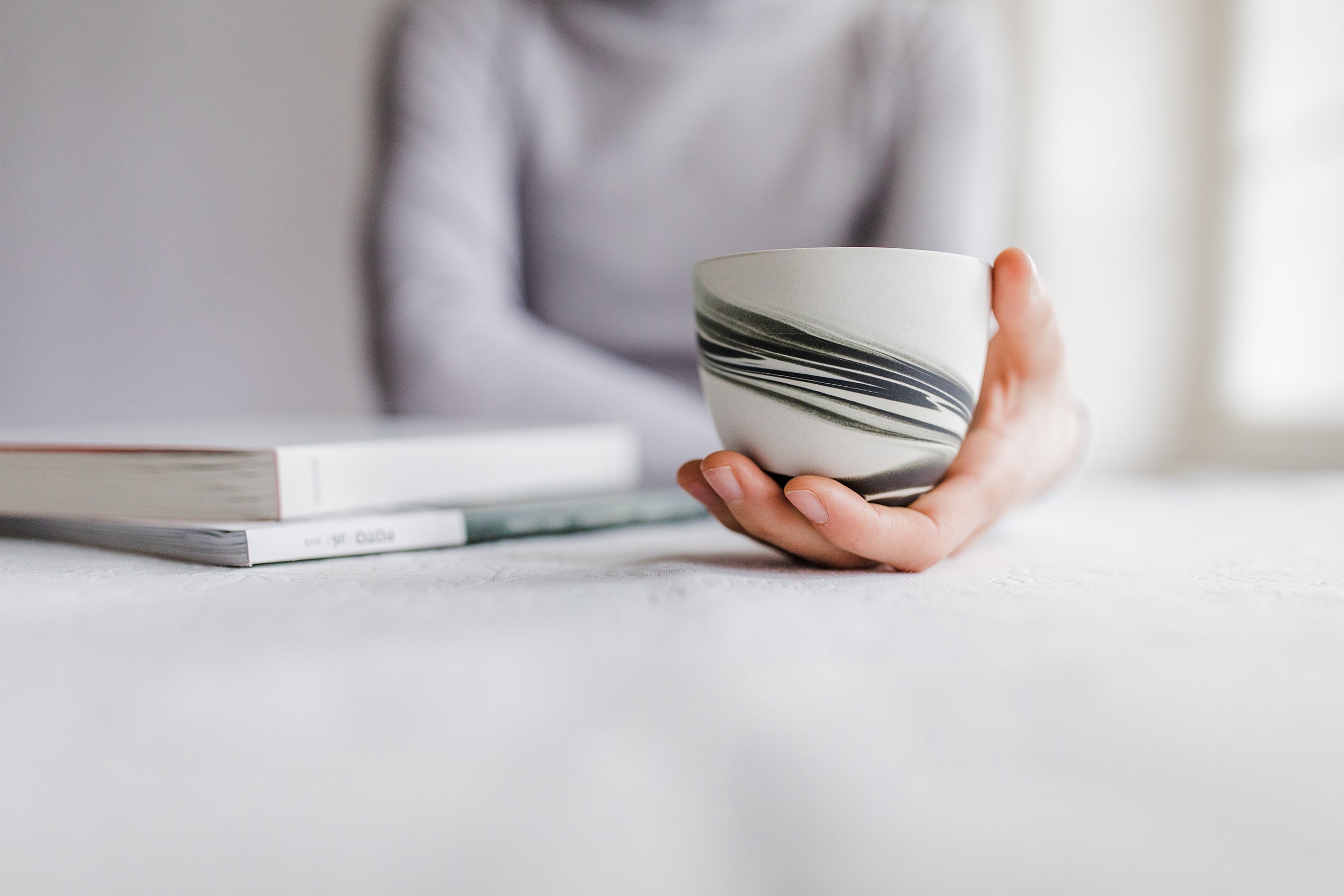 Smoke cup, white&black
