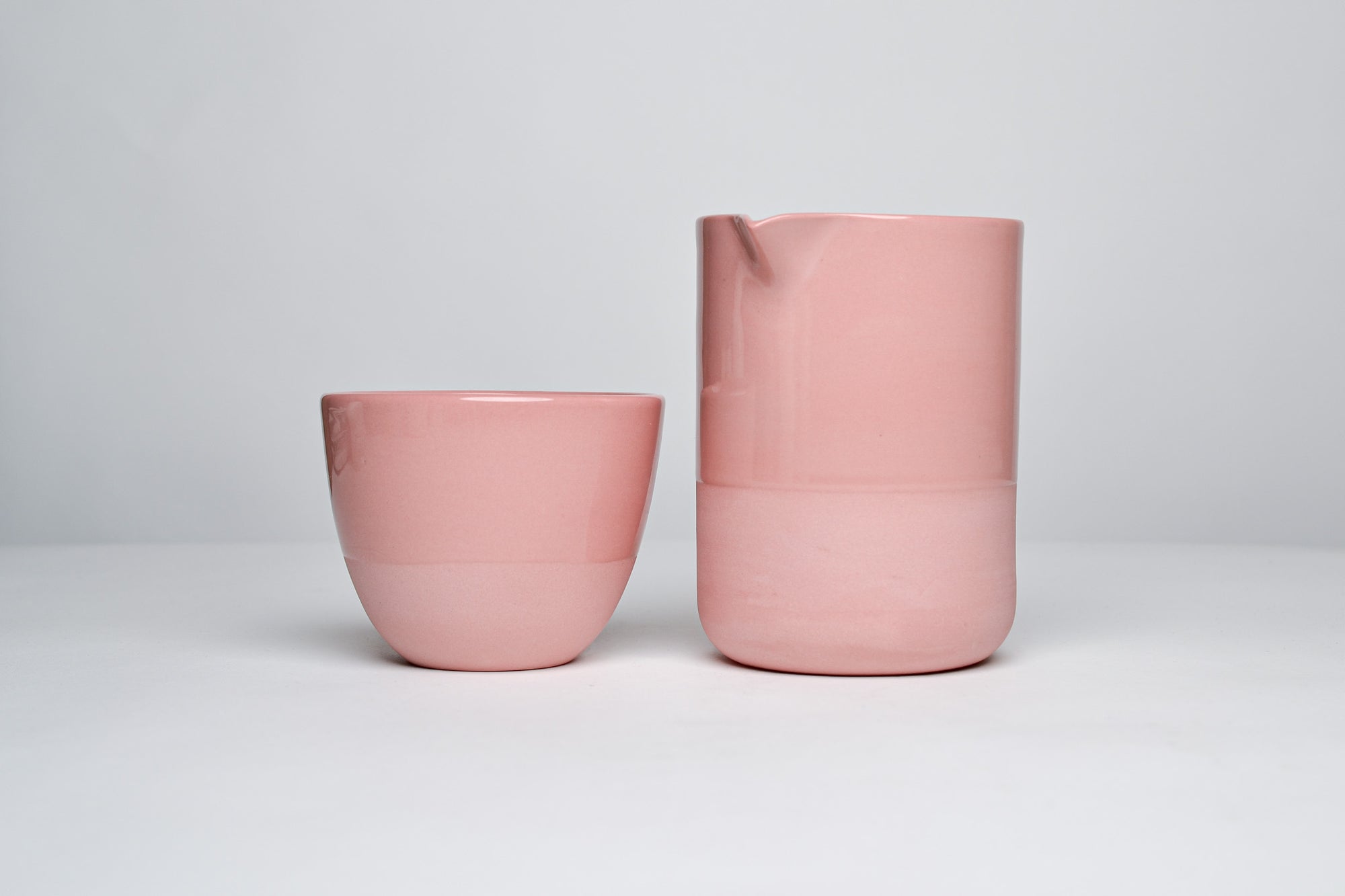 Simple pink jug with cup