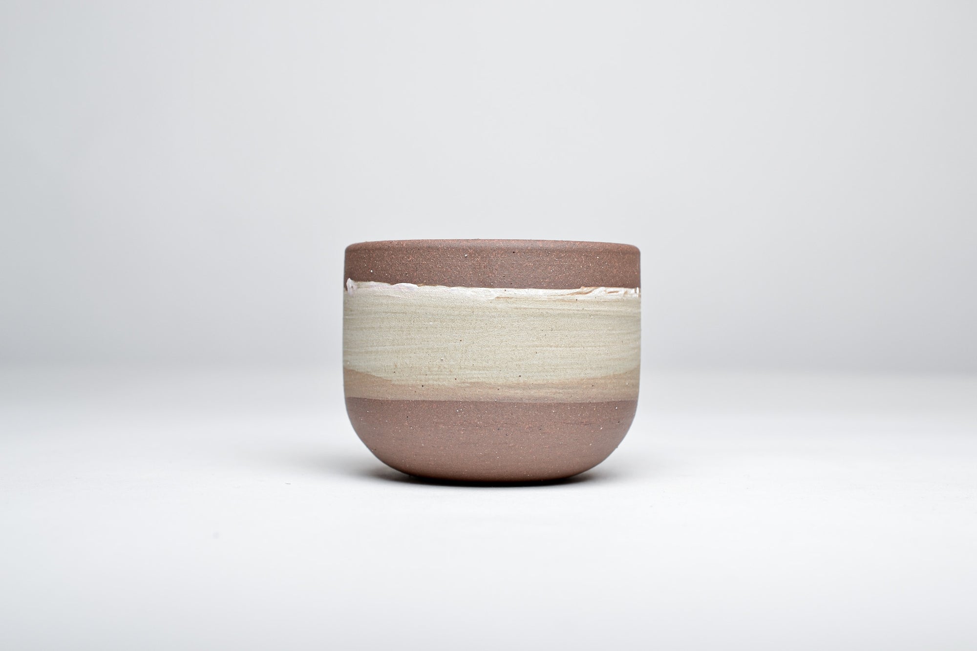 Simple cup, white line, 130ml