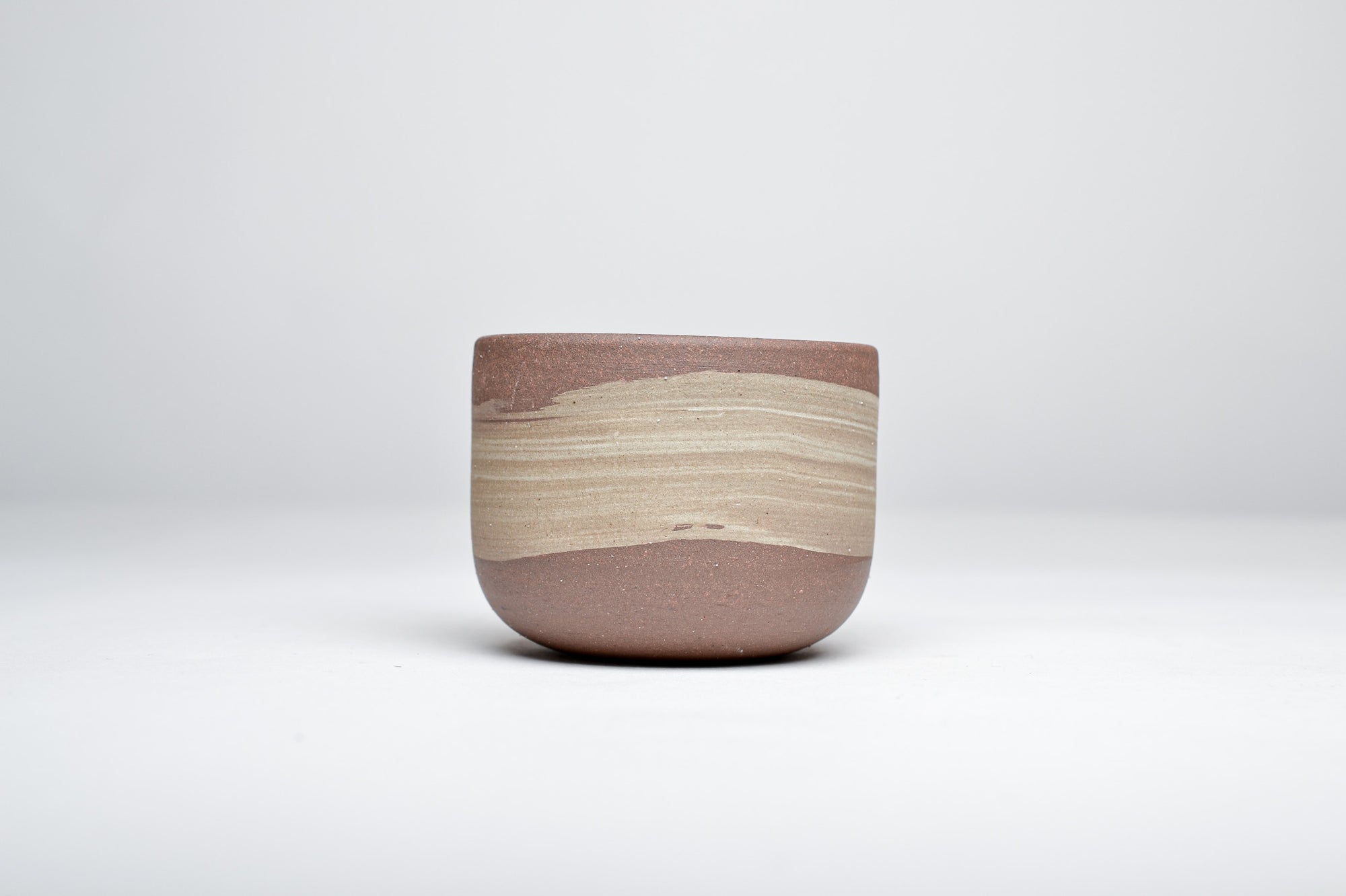 Simple cup, white line, 130ml
