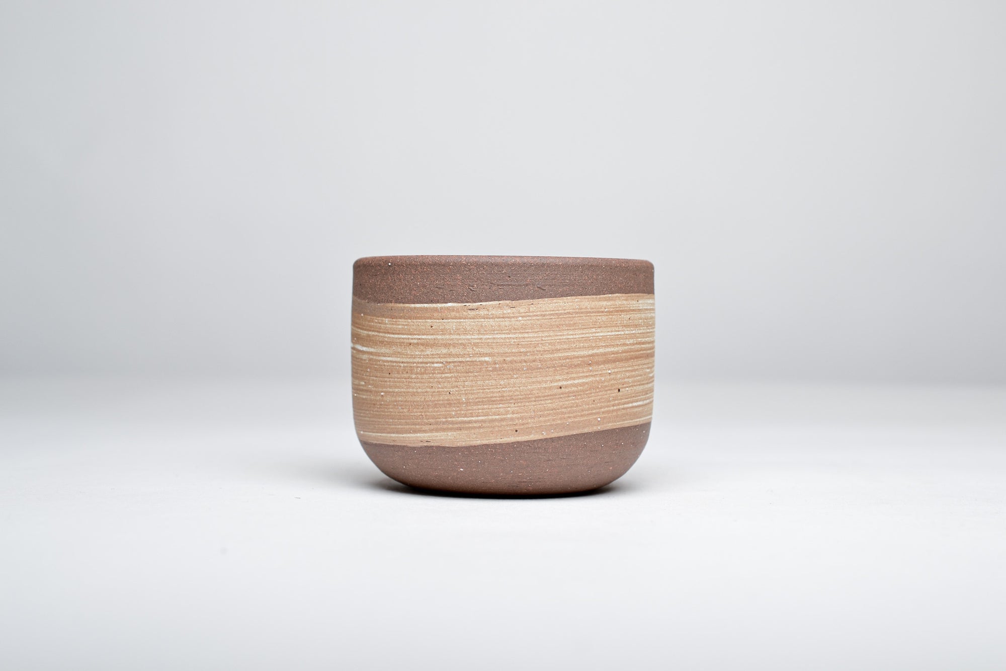 Simple cup, white line, 130ml