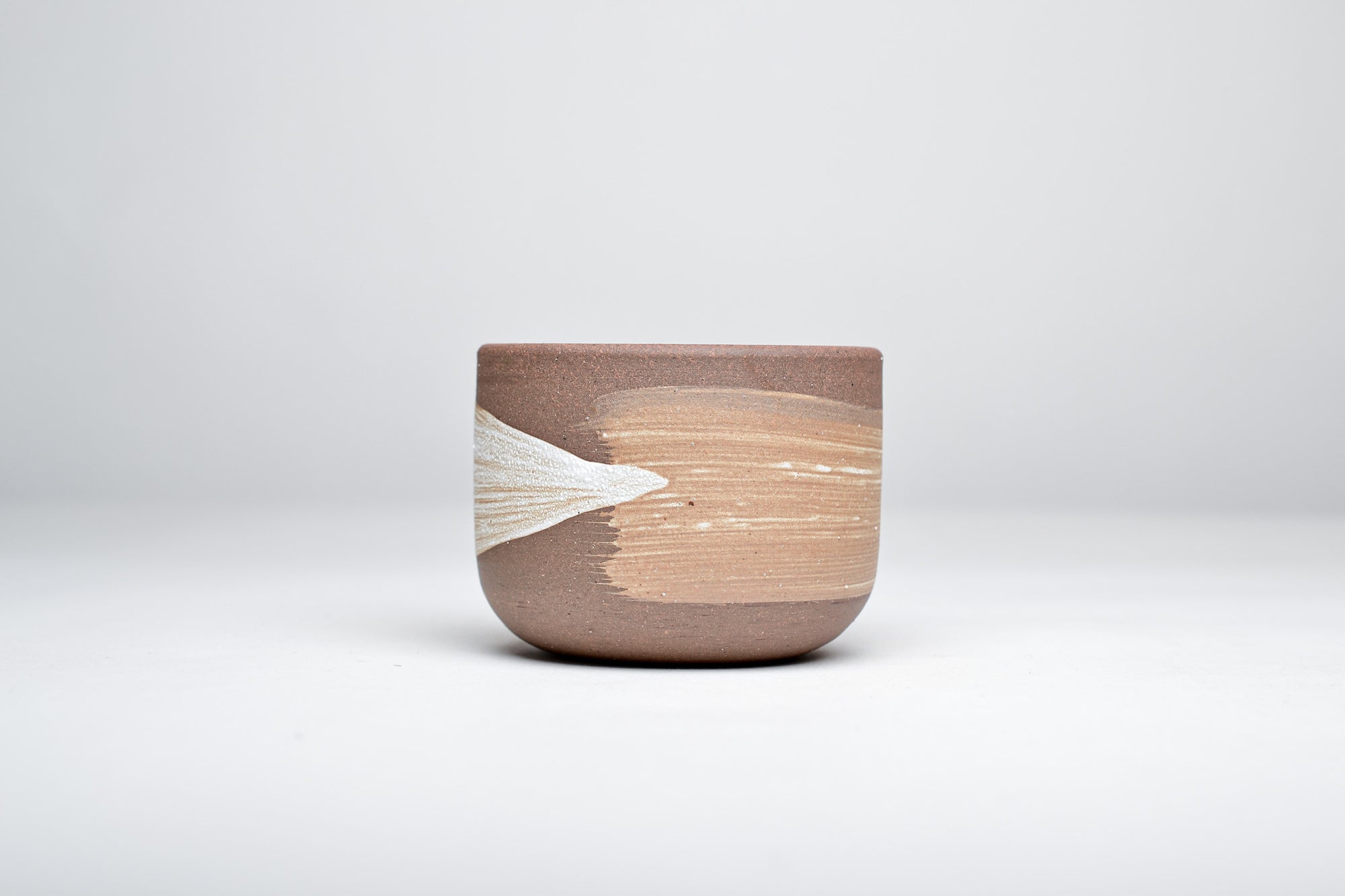 Simple cup, white line, 130ml