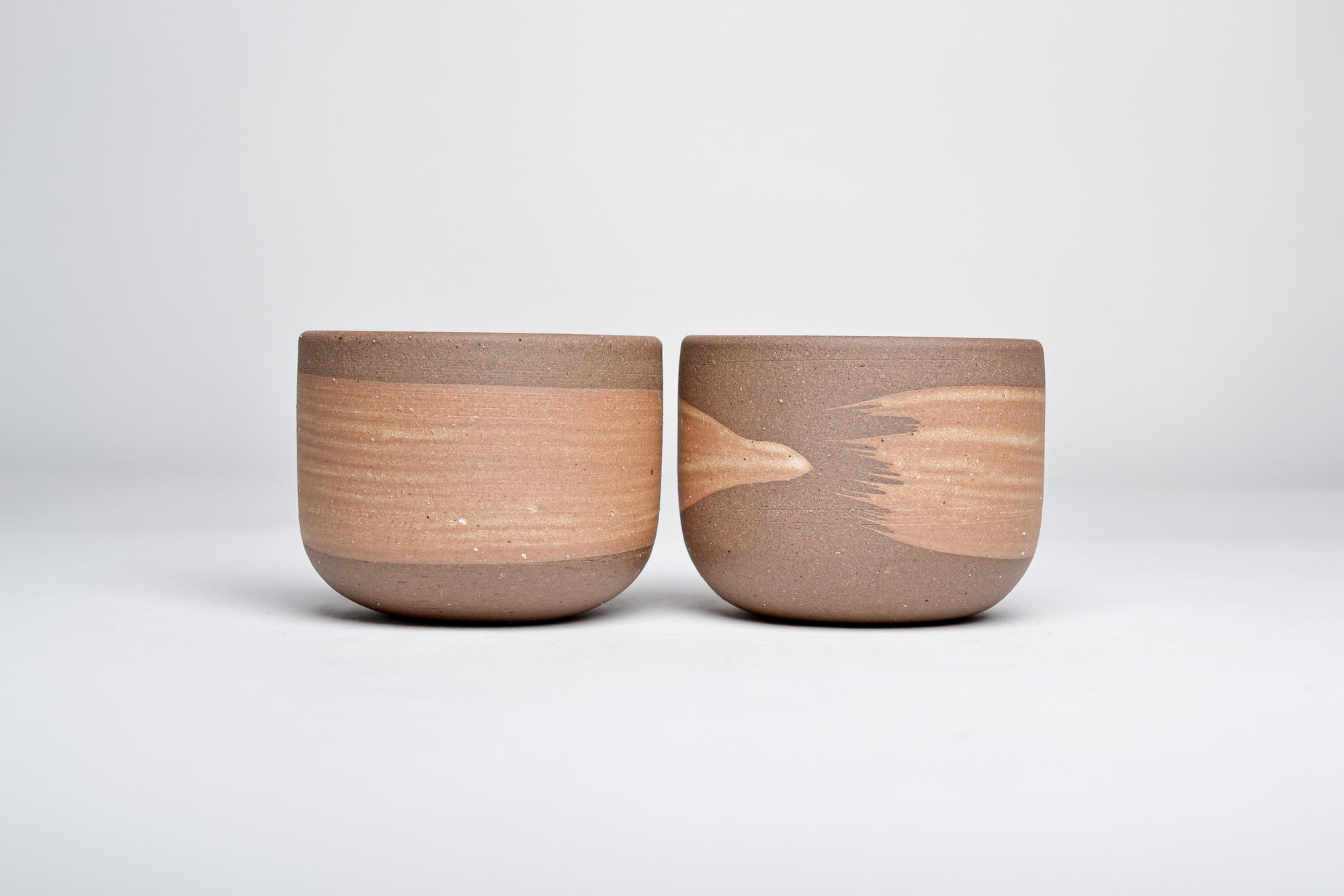 Simple cup, white line, 130ml