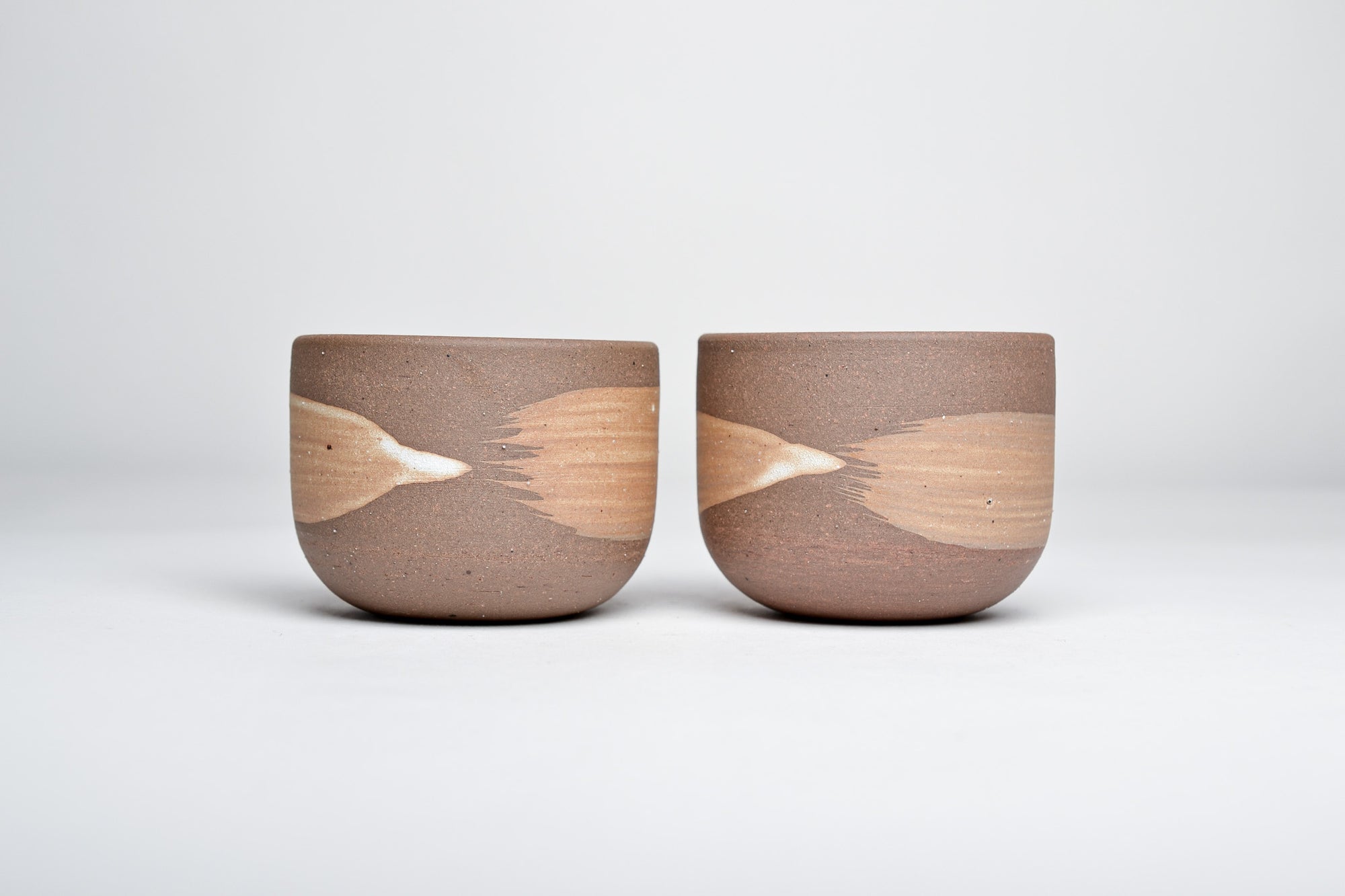 Simple cup, white line, 130ml