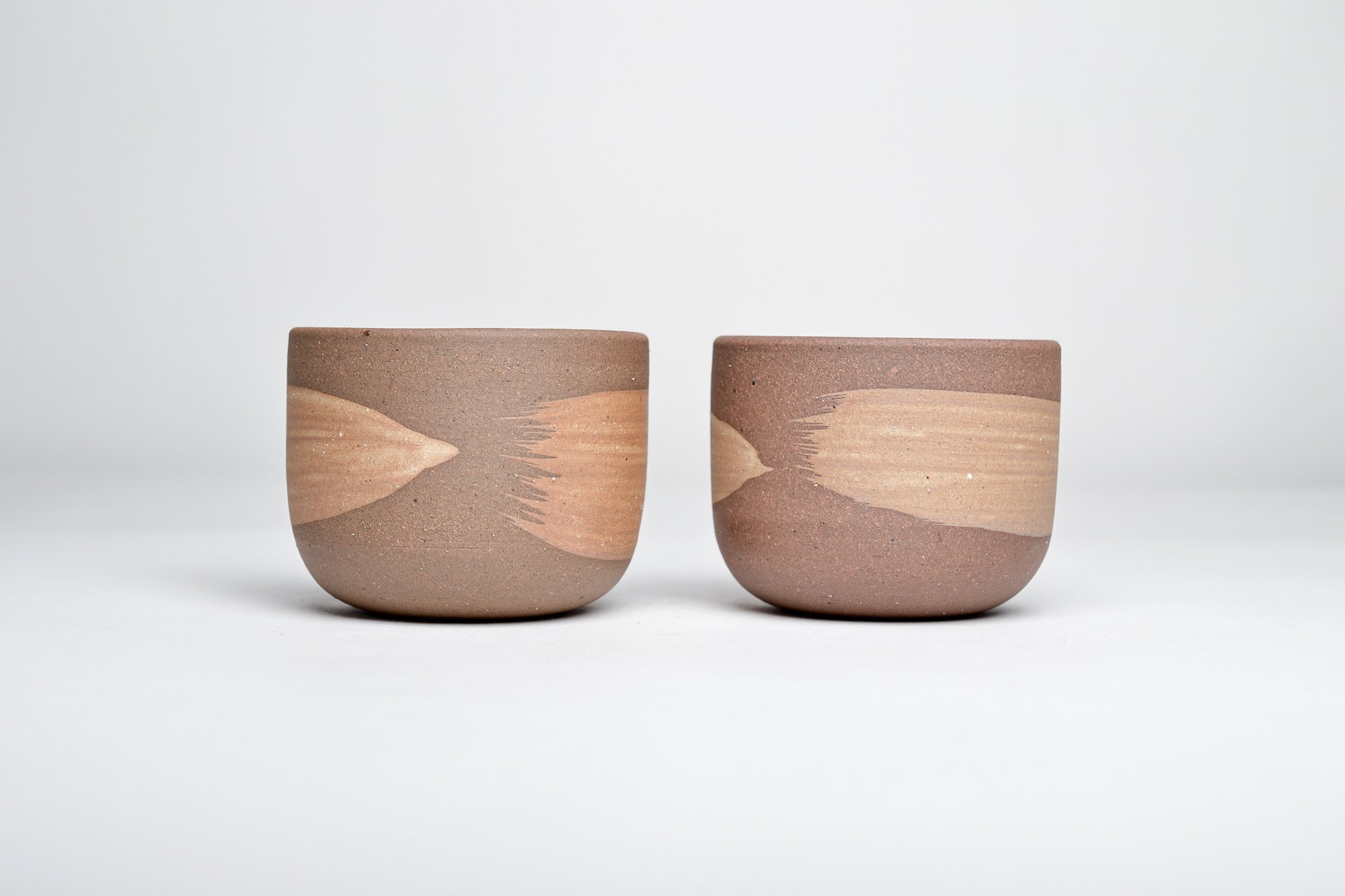 Simple cup, white line, 130ml