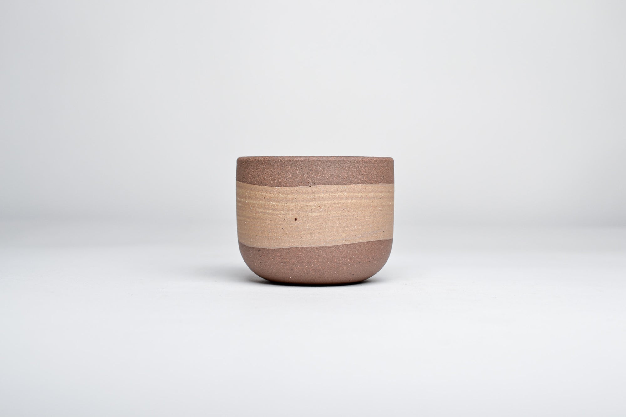 Simple cup, white line, 130ml