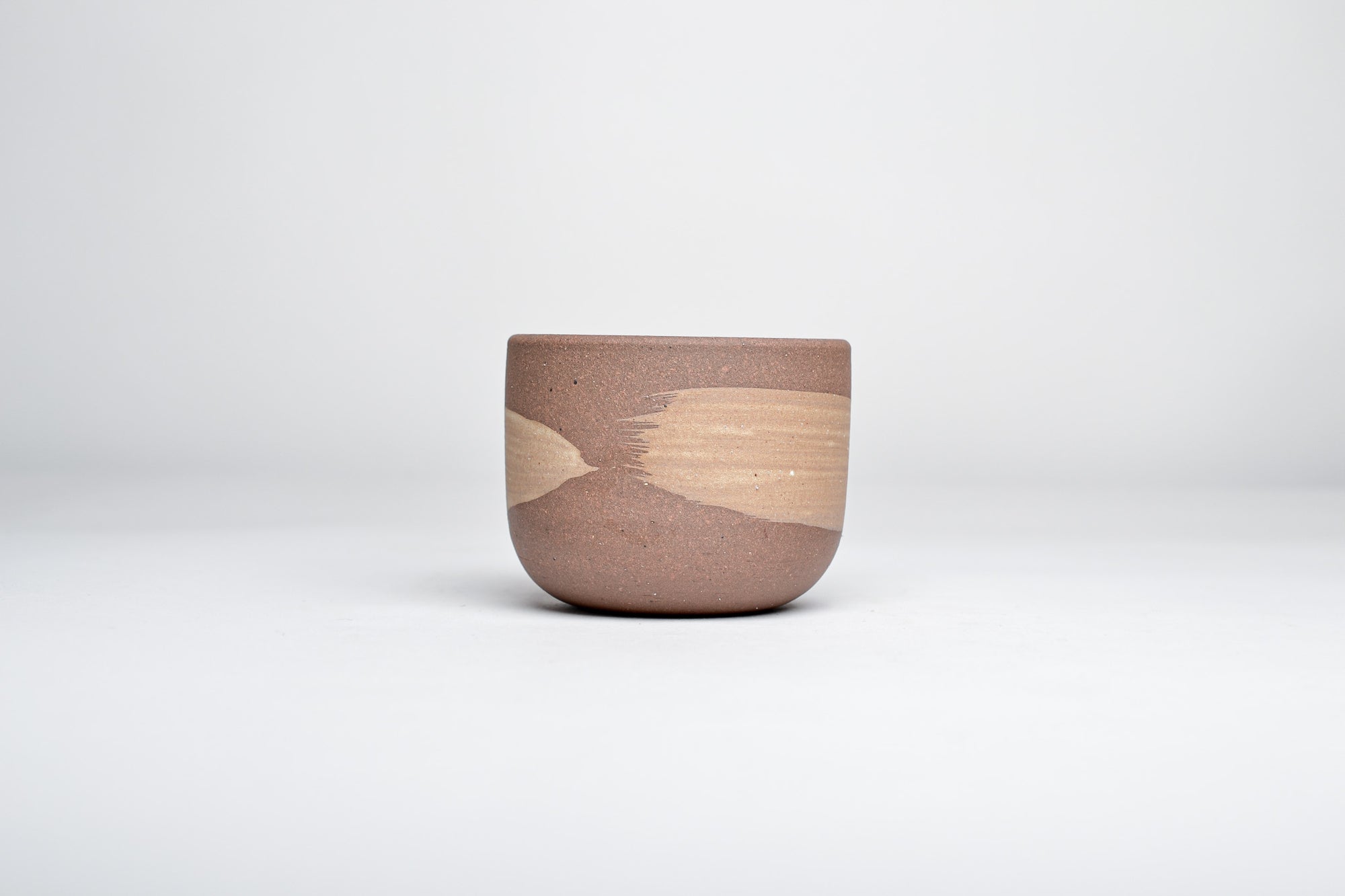 Simple cup, white line, 130ml