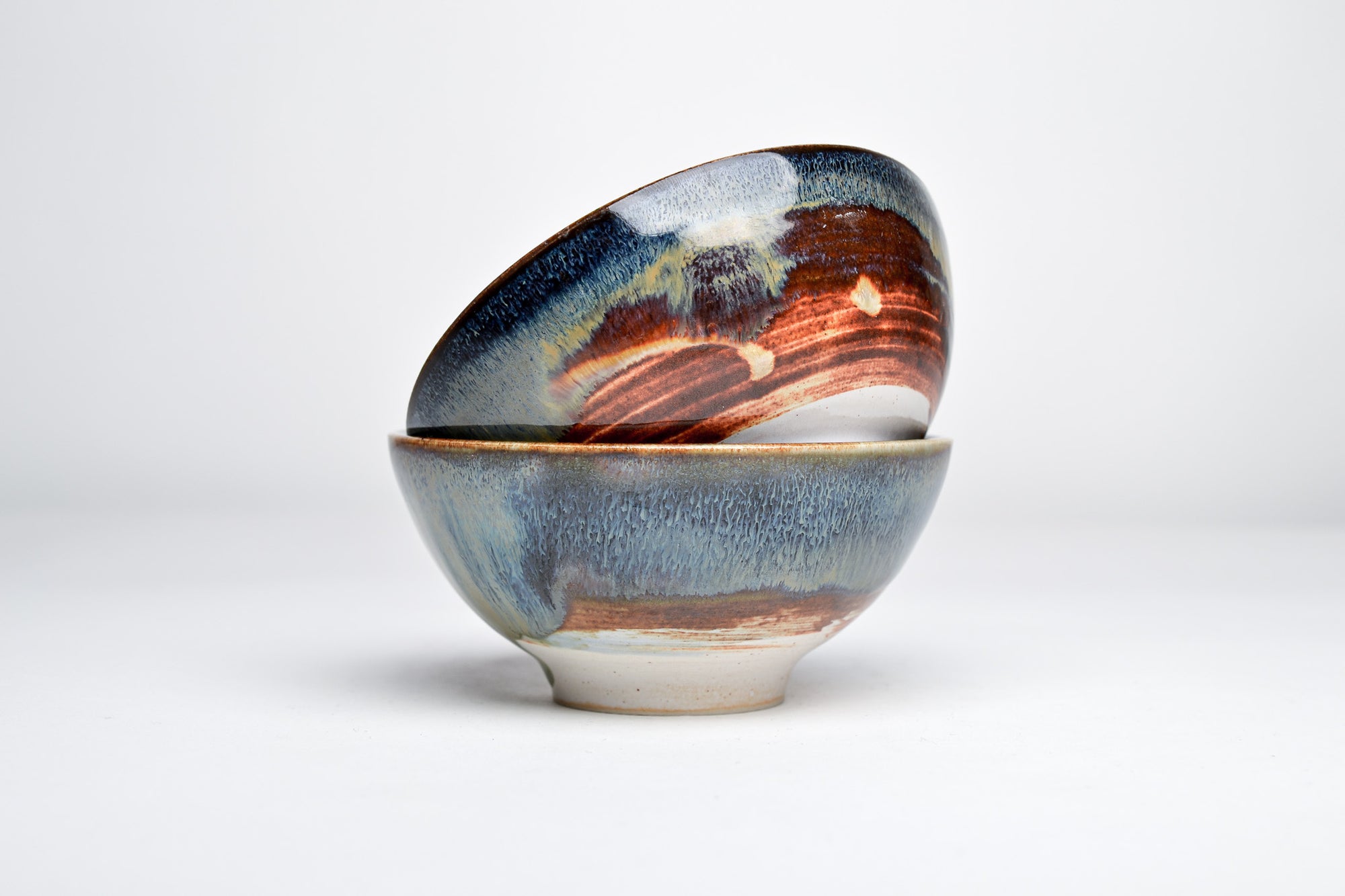 Simple bowl, brown&blue - 200ml