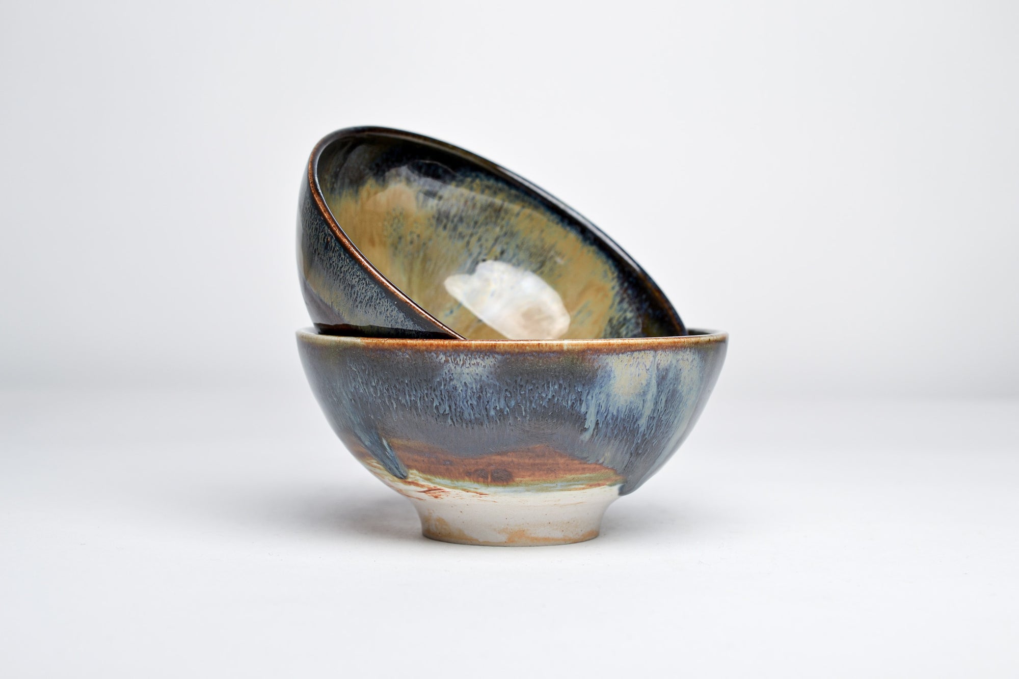 Simple bowl, brown&blue - 200ml