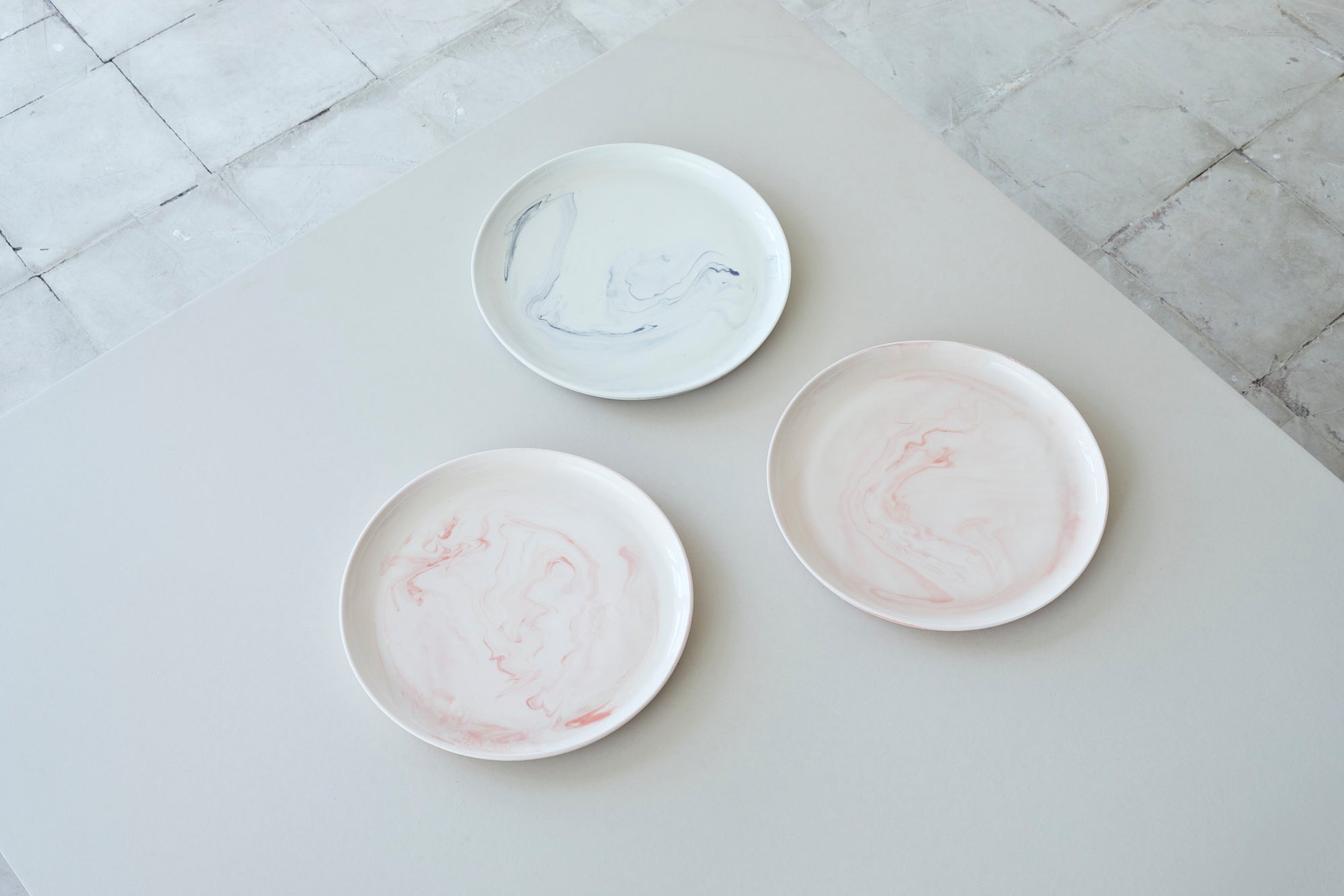 Porcelain marble plate