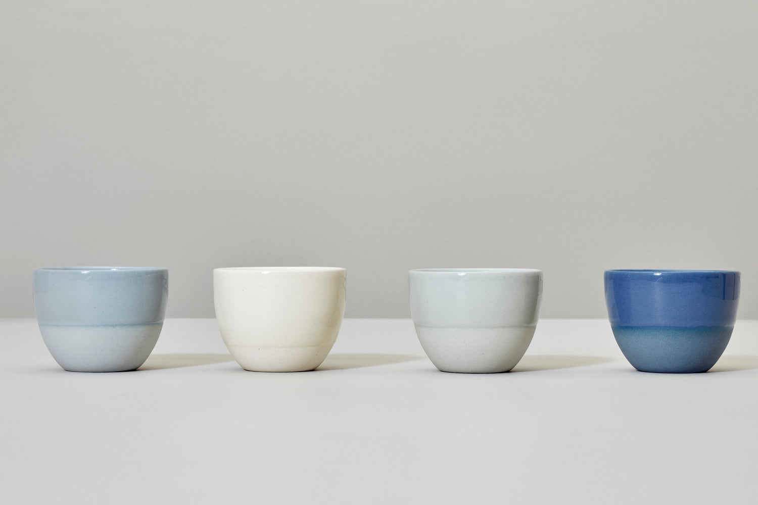 Simple cups, blue set