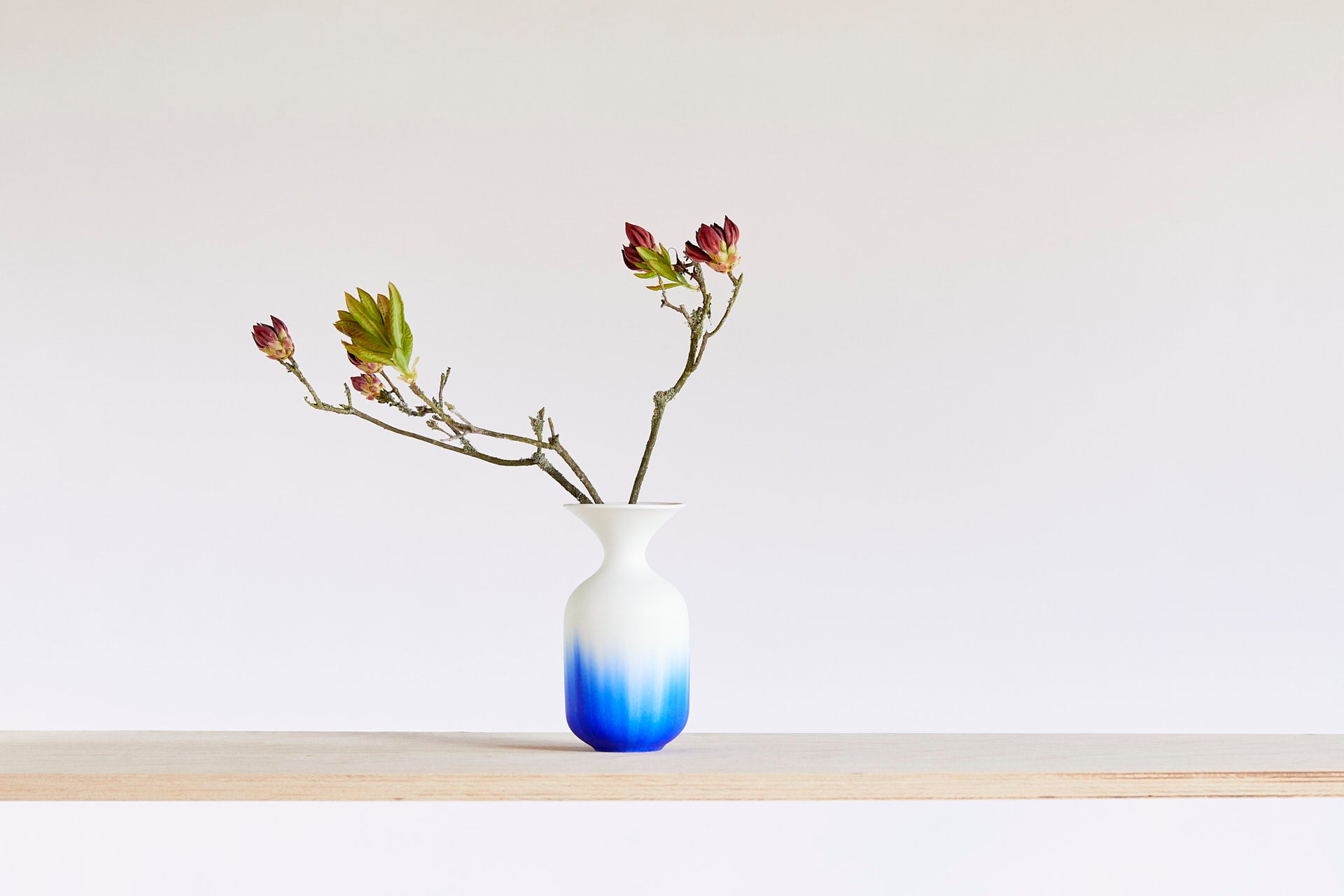 Vibrant blue trumpet vase
