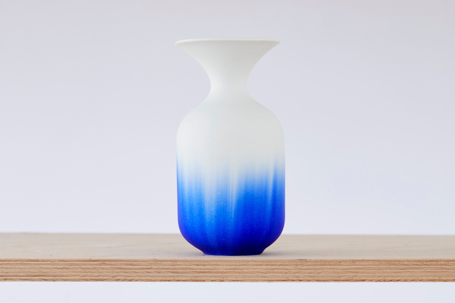 Vibrant blue trumpet vase
