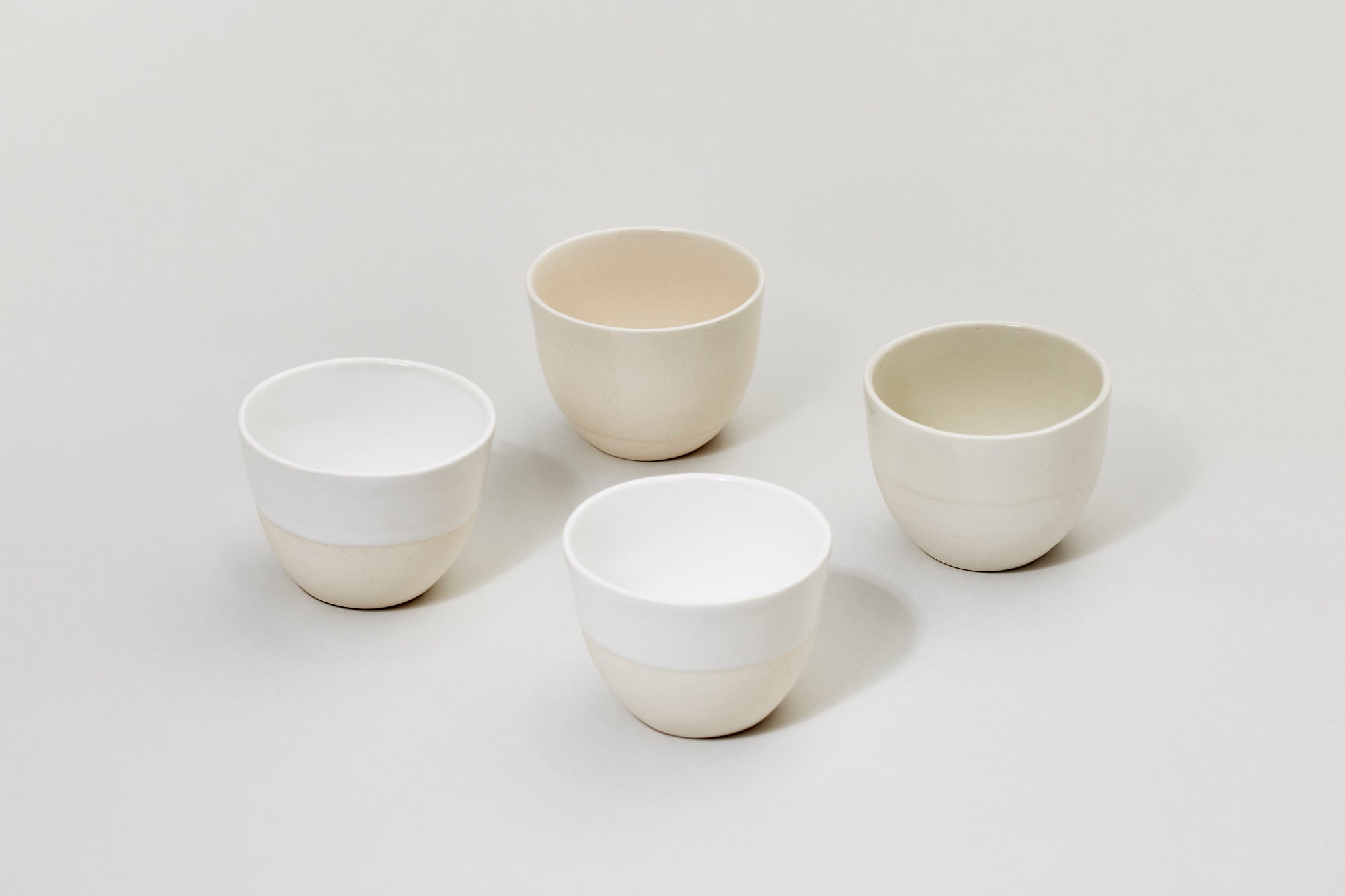 Simple cups, beige set
