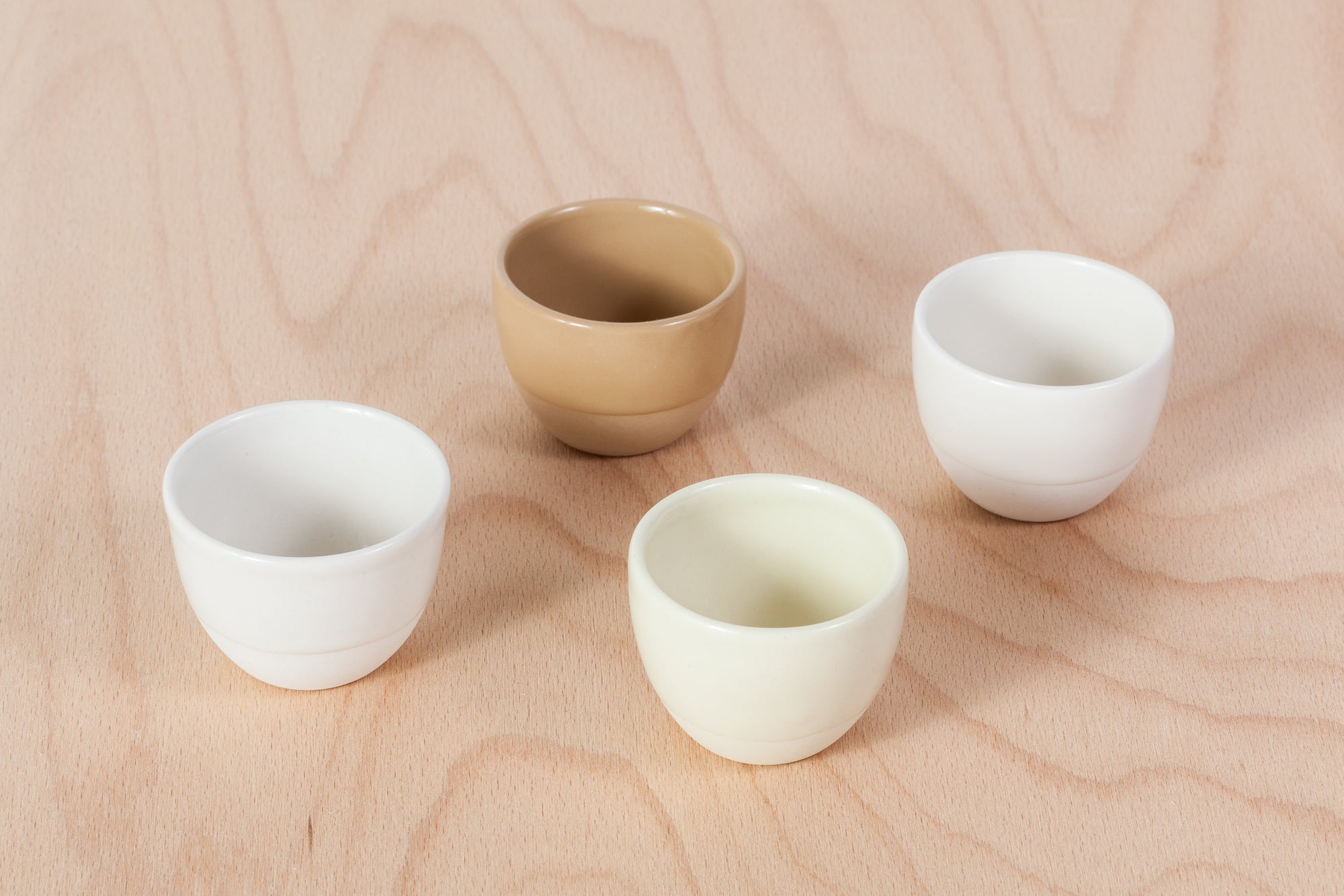 Simple cups, beige&brown set
